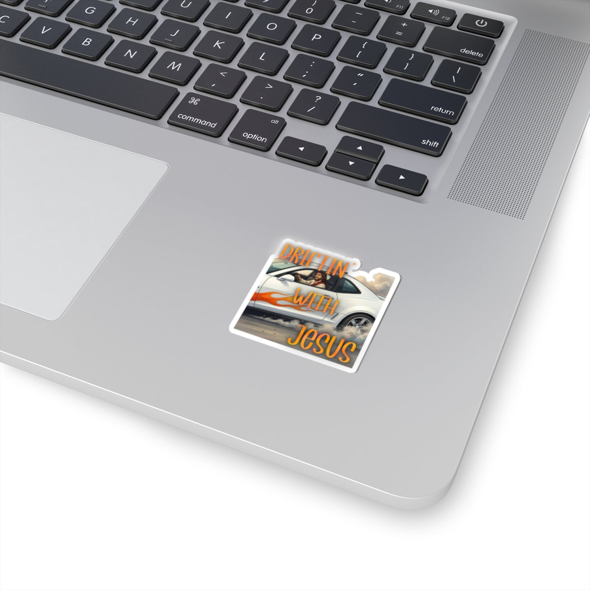 Sticker — "Driftin' With Jesus" Car Racing Religious Vinyl Sticker