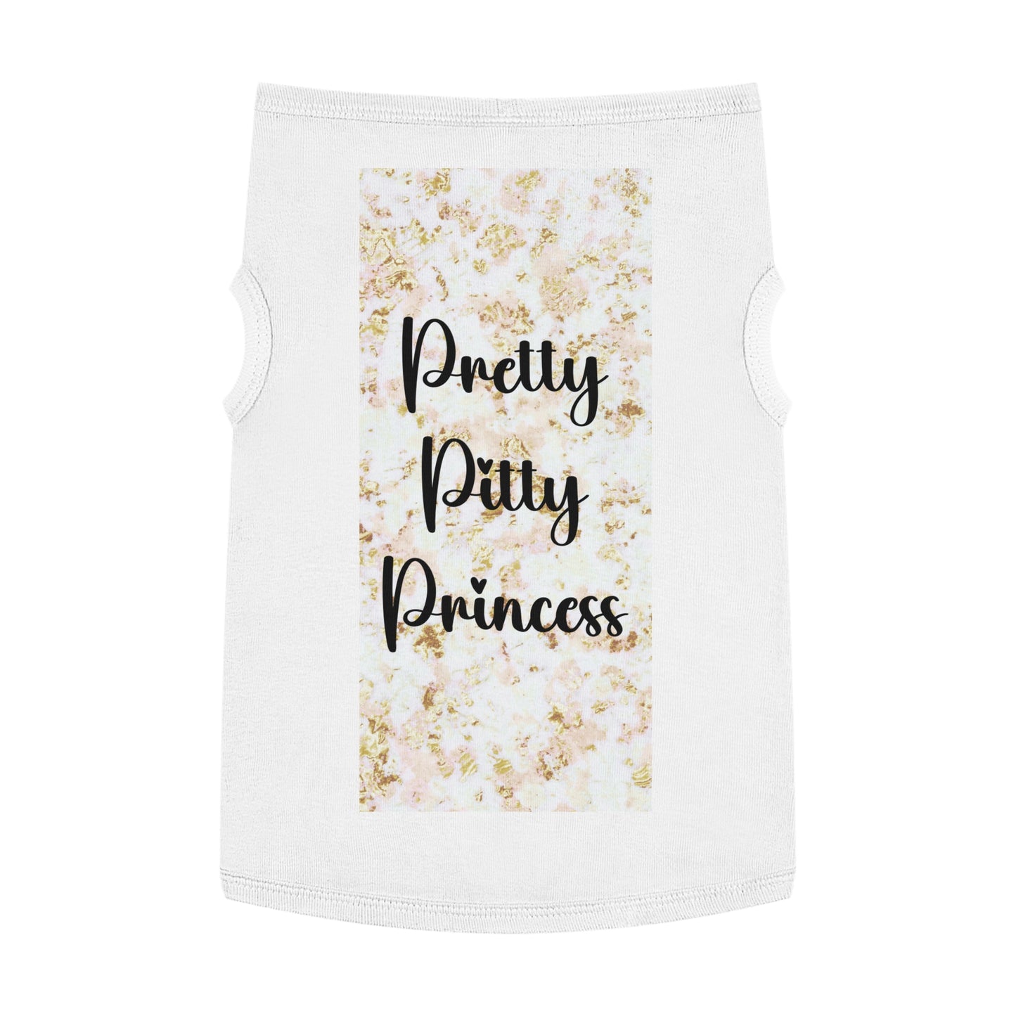 Pet Tank Top — "Pretty Pitty Princess" Cute Sparkle Dog Tank for Small Pits & Pitbull Lovers