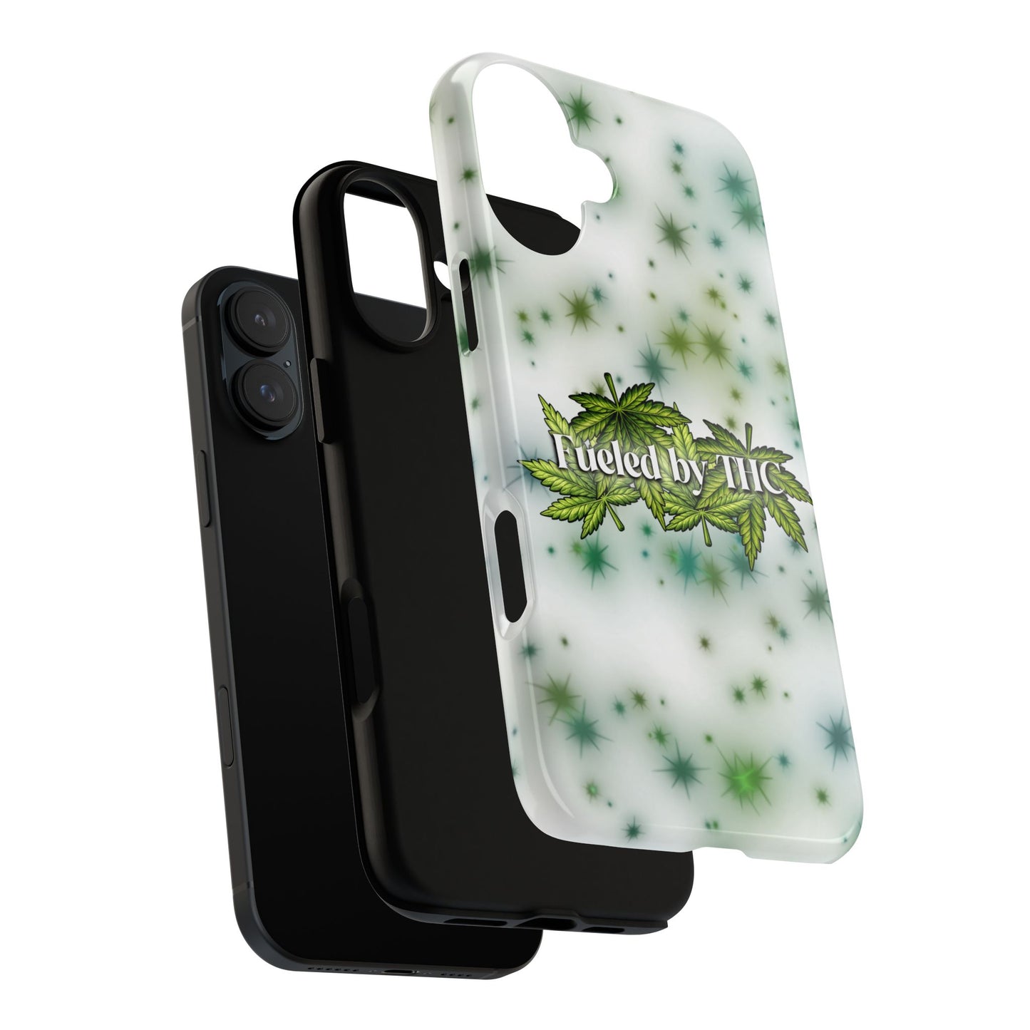 Phone Case — “Fueled by THC” Green Leaf Design