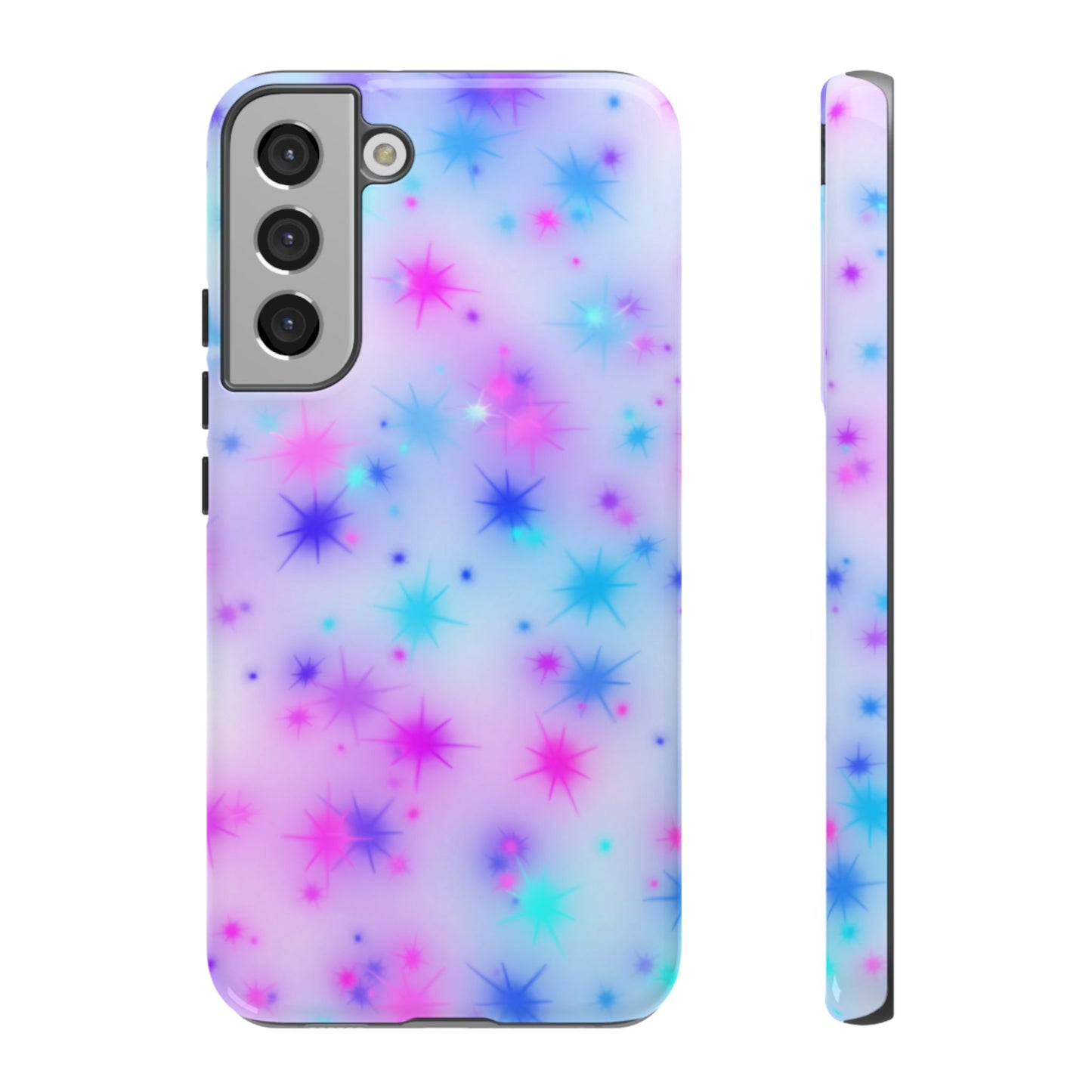 Galaxy Sparkle Tough Phone Case - Pastel Starburst Protective Cover