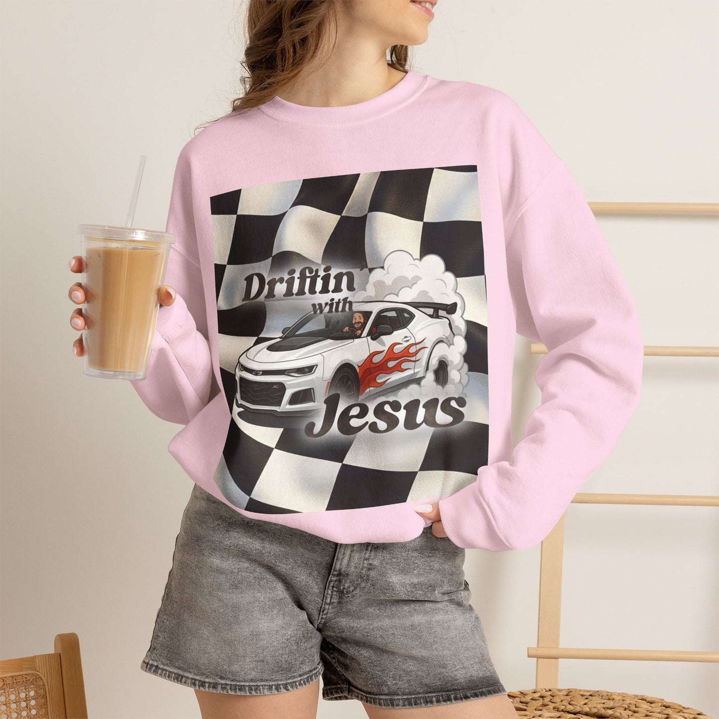 Drifting with Jesus Unisex Heavy Blend™ Crewneck Sweatshirt