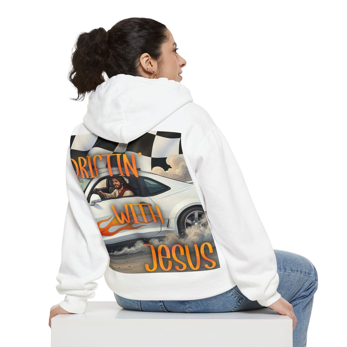 Drifting with jesus Hoodie — racing Graphic