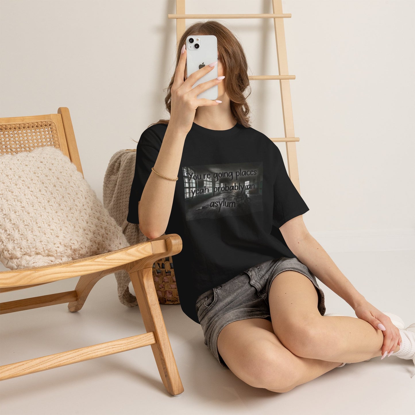 Dark Asylum Photo Tee — "You're Going Places, Yeah Probably the Asylum"