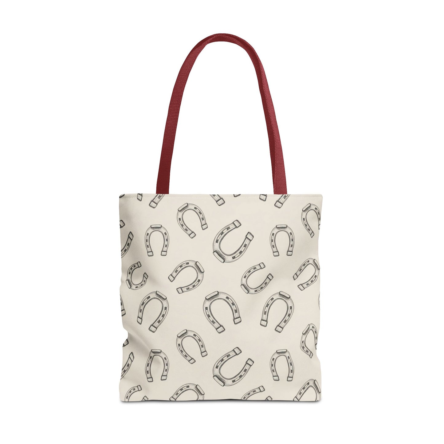 Horseshoe Pattern Tote Bag – Lucky Neutral Printed Canvas Tote