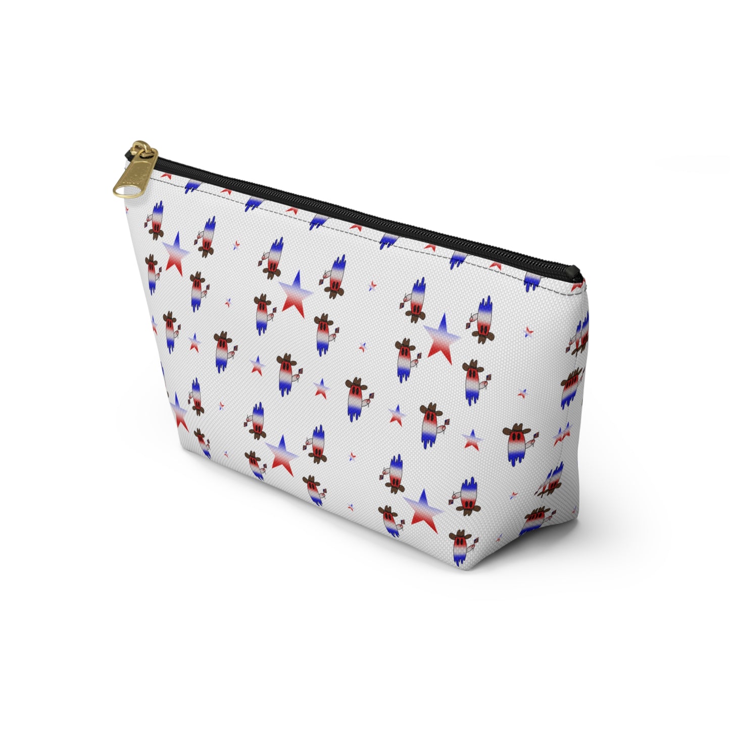 Patriotic Ghost Accessory Pouch — T‑Bottom Makeup & Travel Bag