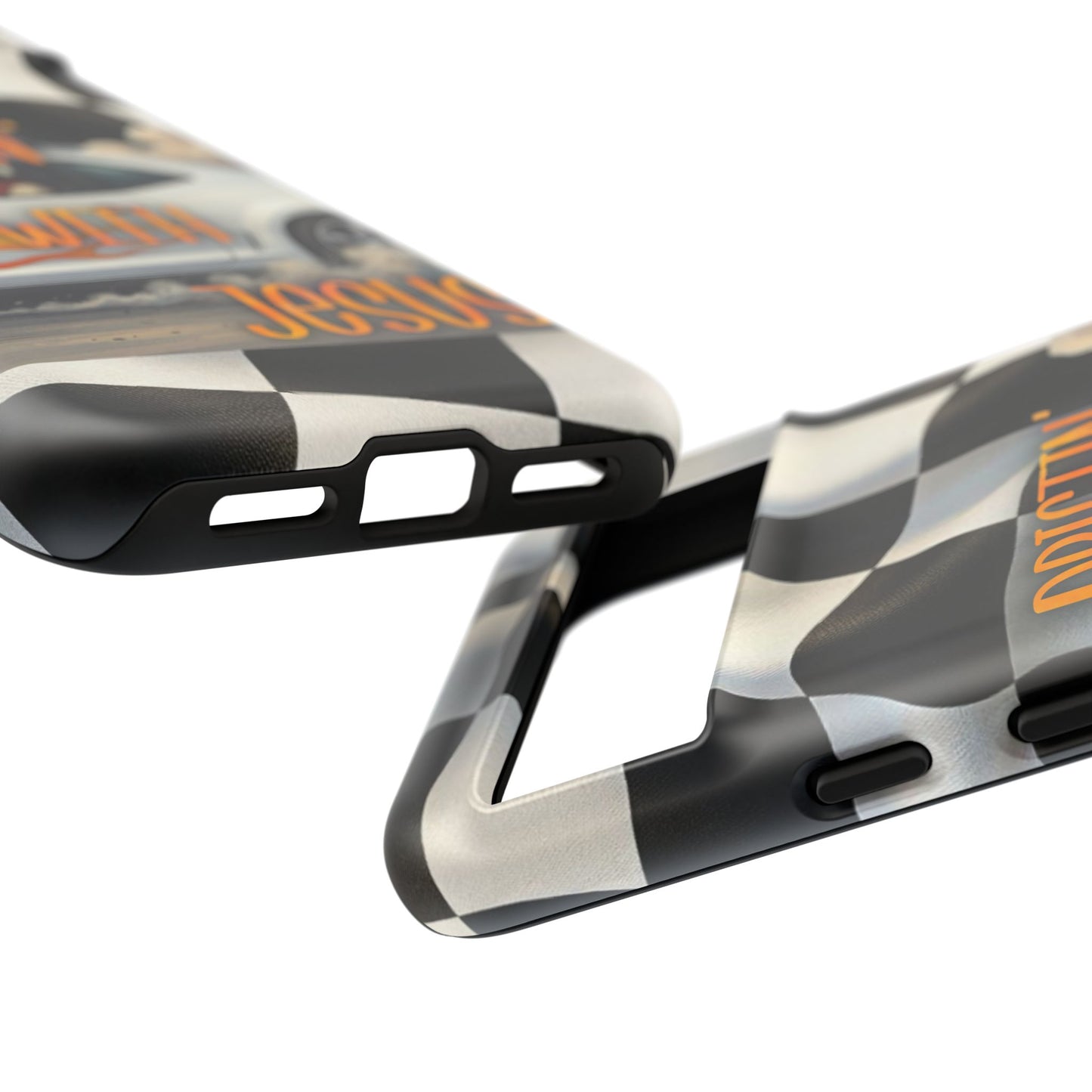 Phone Case — "Driftin' With Jesus" Racing Crosscheck Design - Samsung/ Google phones
