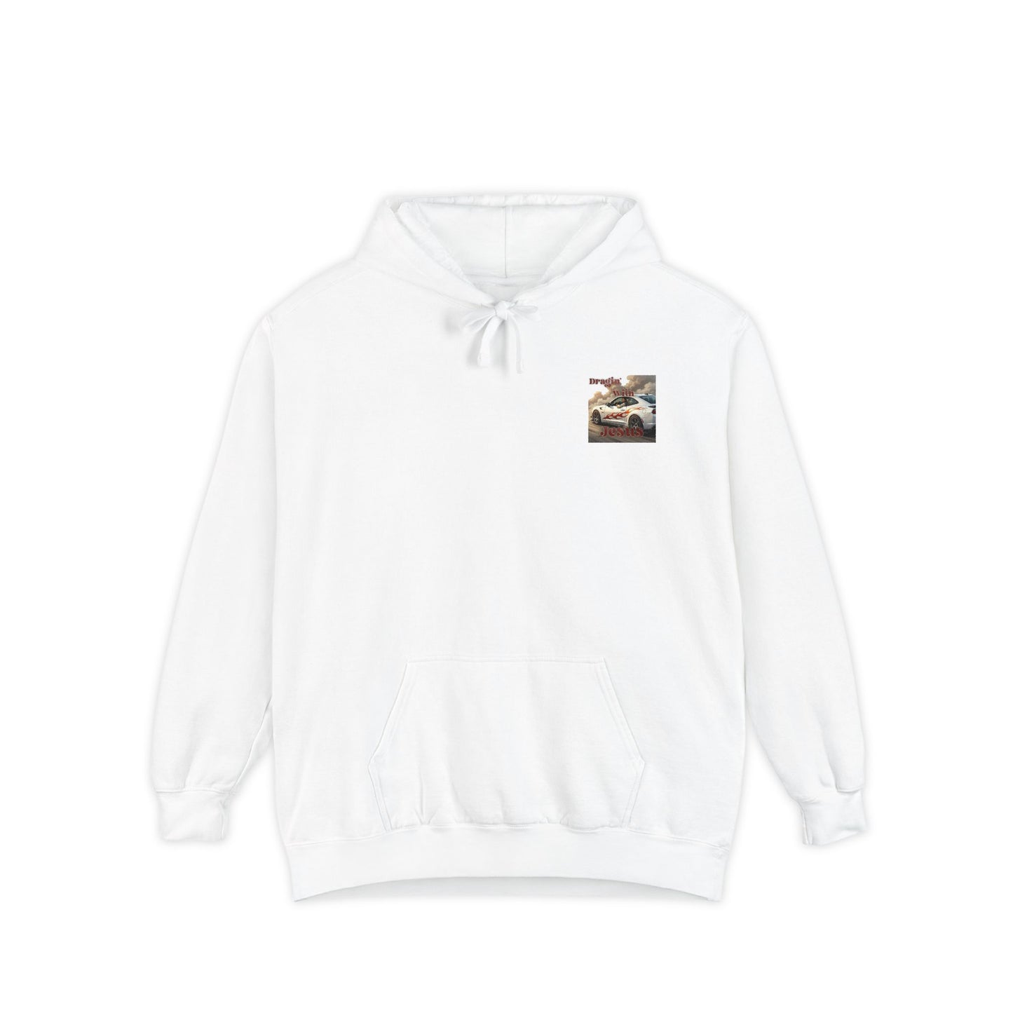 Dragin with Jesus Hoodie — Small Chest Print