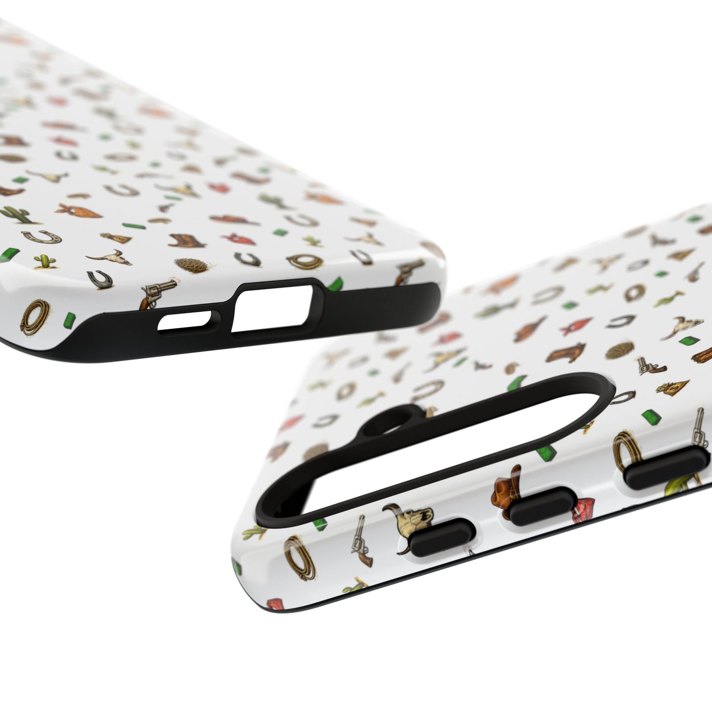 Western Pattern Phone Case — Cowboy Boots, Hats, Horseshoes & Cactus Tough Case