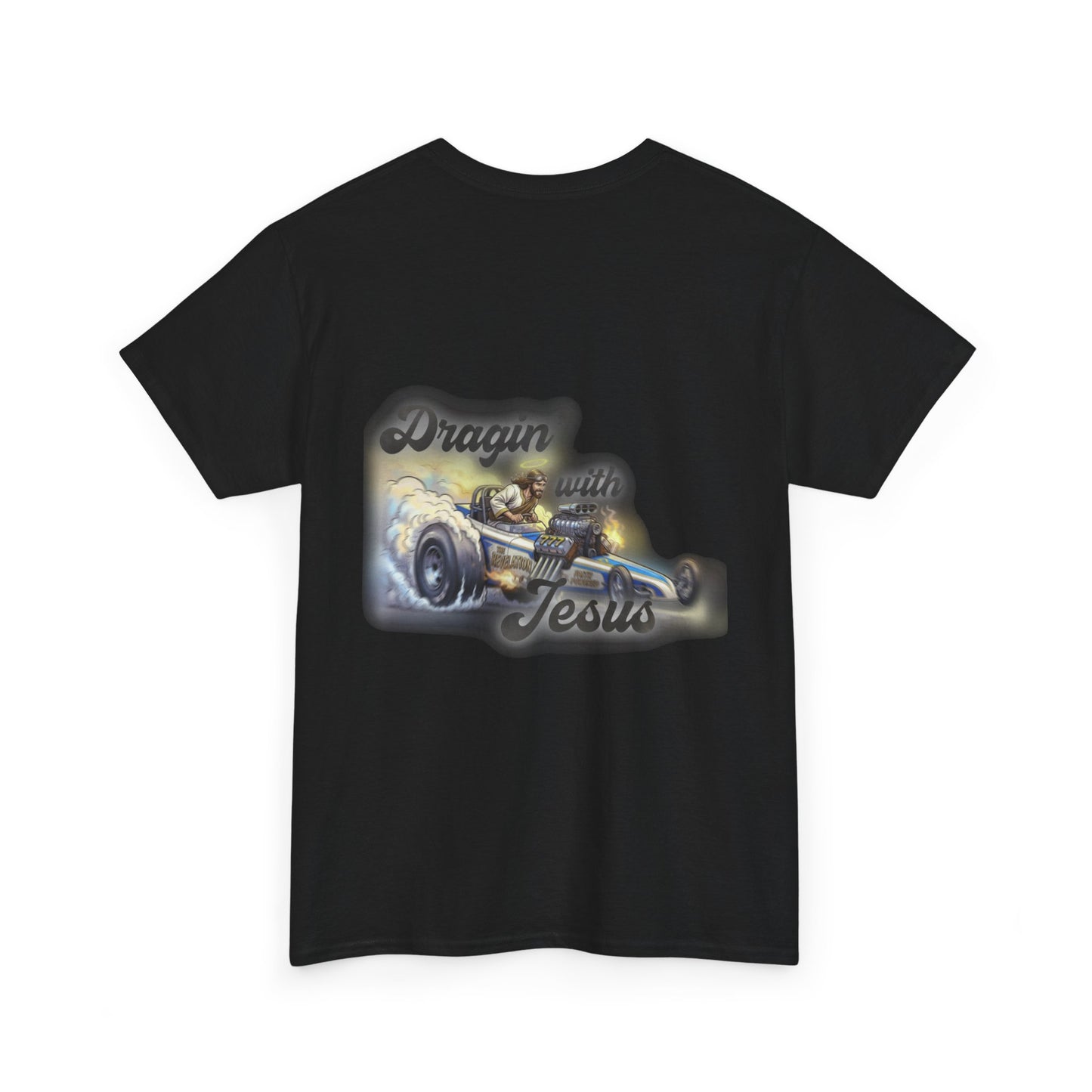 T-Shirt — "Dragin' With Jesus" Classic Car Faith Tee