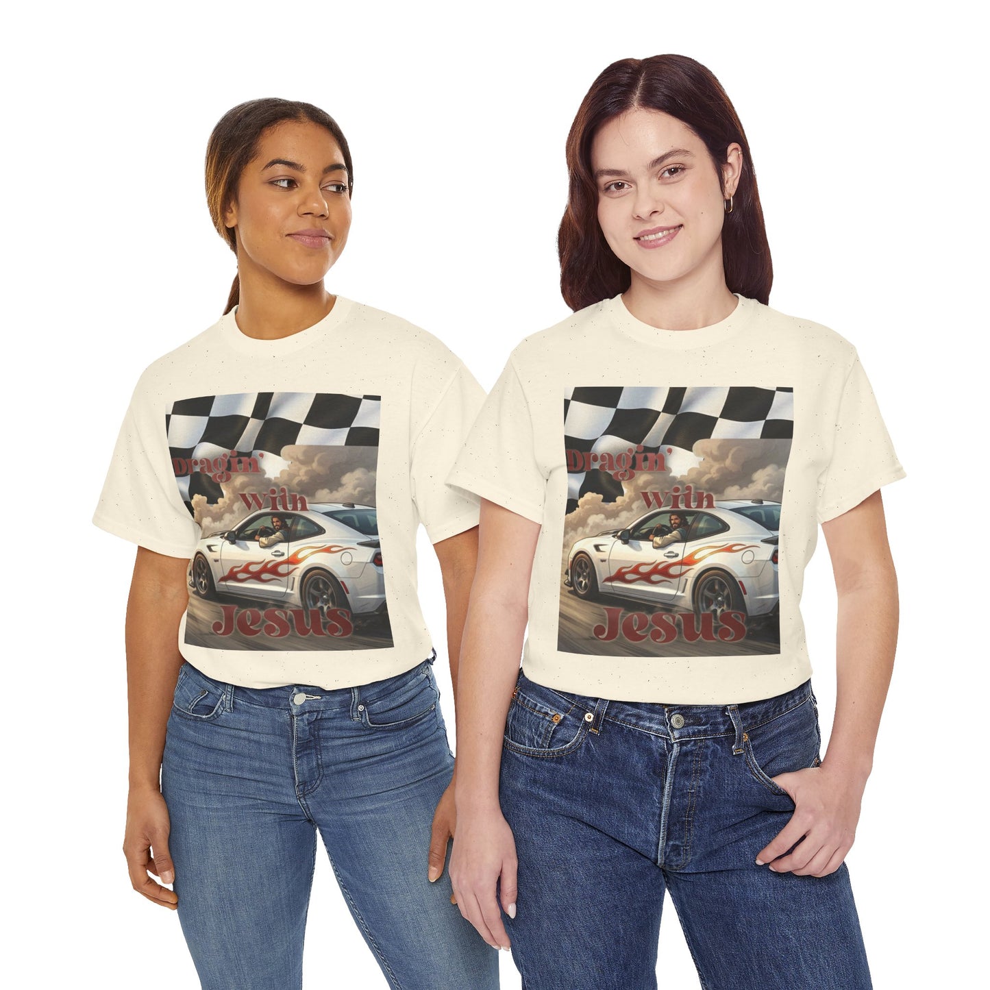 Racing With Jesus T-Shirt — Faith & Speed Graphic Tee