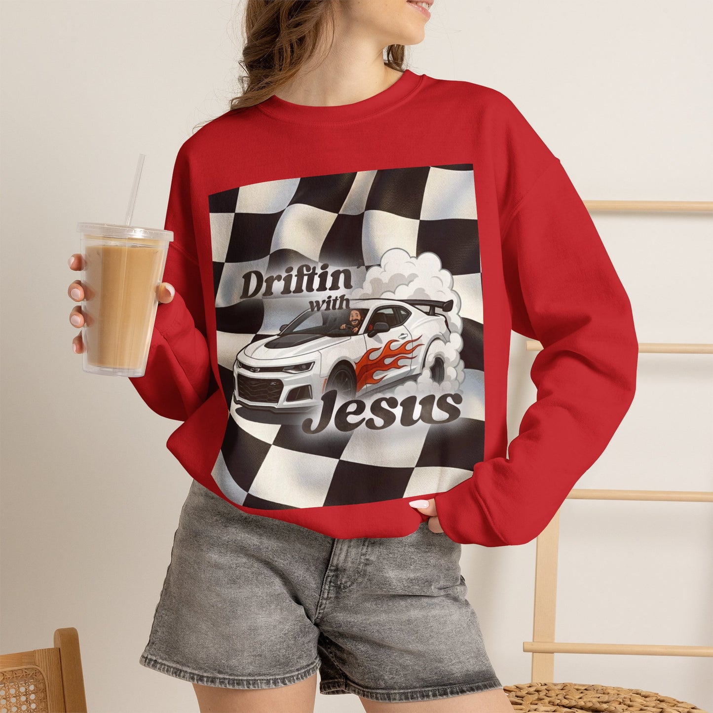 Drifting with Jesus Unisex Heavy Blend™ Crewneck Sweatshirt
