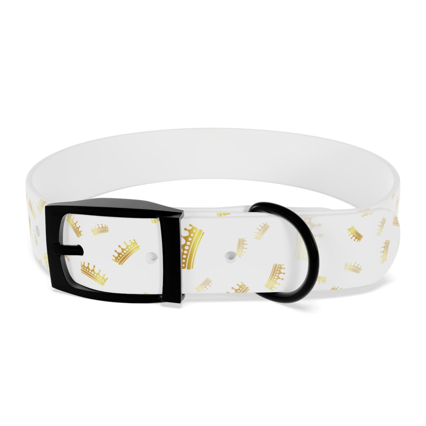 Gold Crown Pattern Dog Collar — Royal Pet Collar for Small & Large Dogs