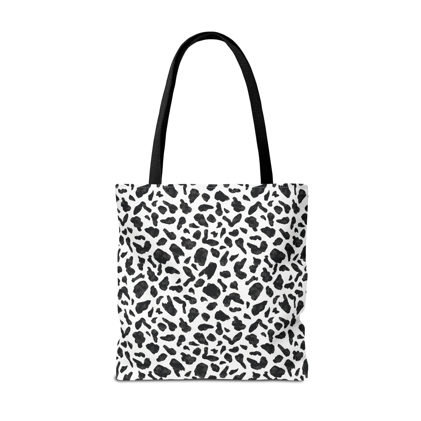 Cow Print Tote Bag – Black & White AOP Canvas Tote