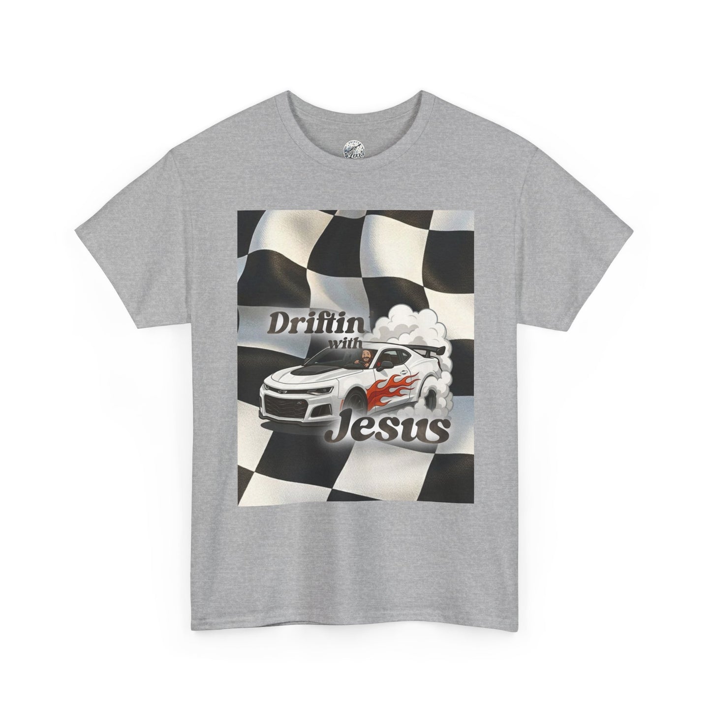 Driftin' with Jesus Tee — Christian Racing Graphic T-Shirt