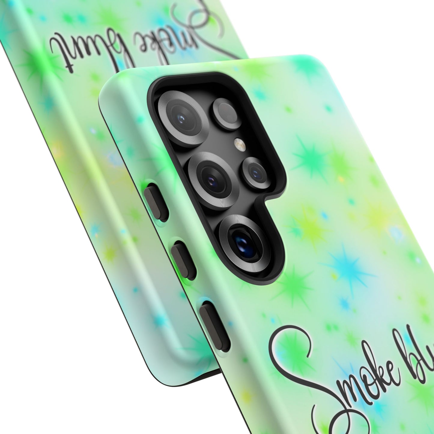 Phone Case — "Smoke blunt Serve cunt" Green Starburst Protective Case