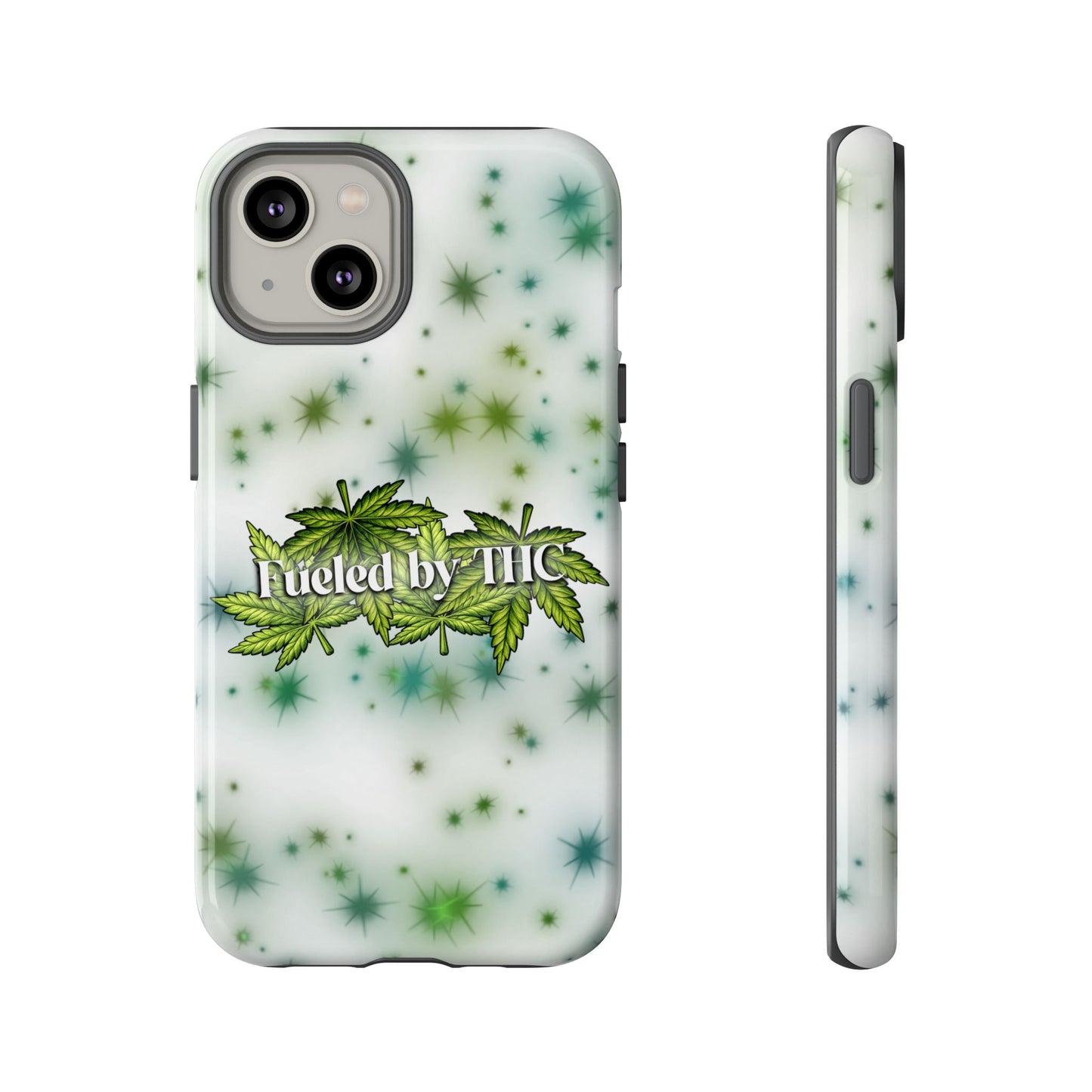 Phone Case — “Fueled by THC” Green Leaf Design
