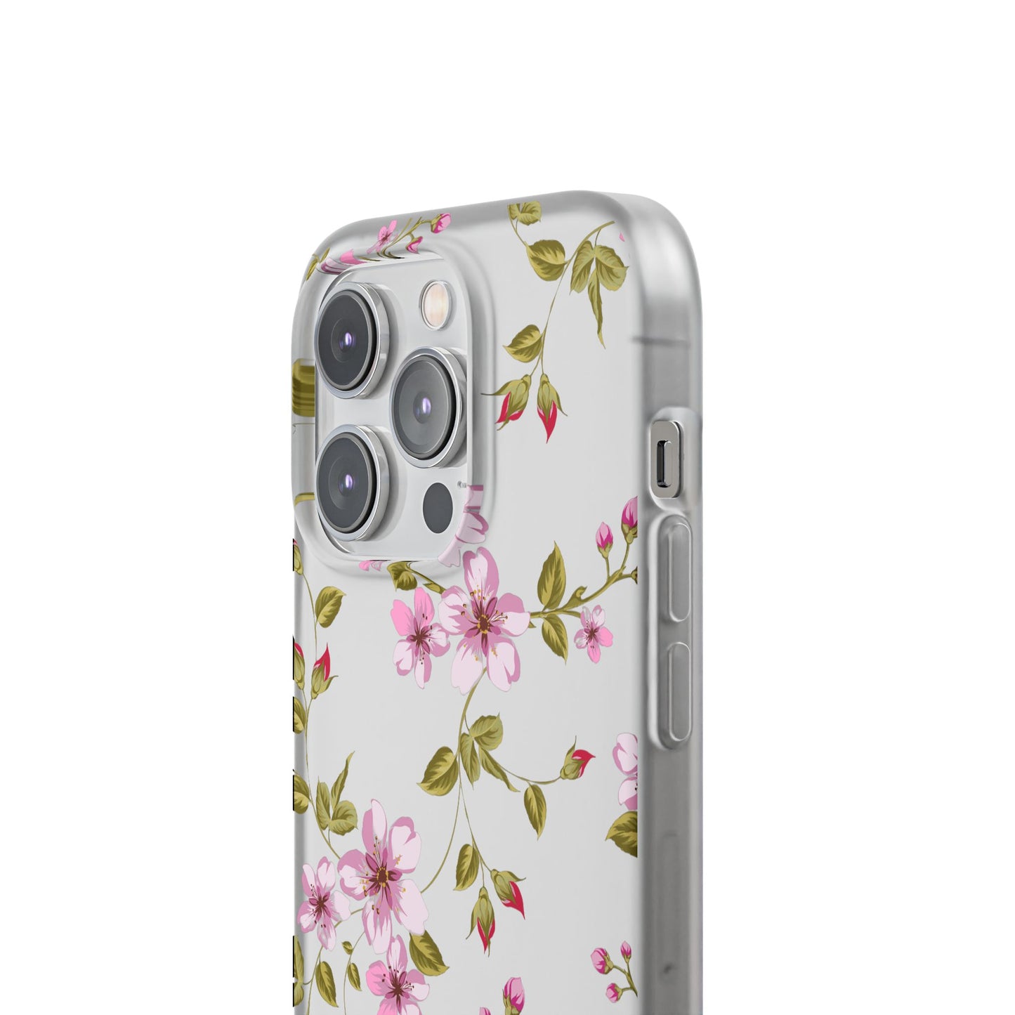 Floral Pink Blossom Flexi Case — Slim Protective Phone Case with Watercolor Cherry Blossom Design