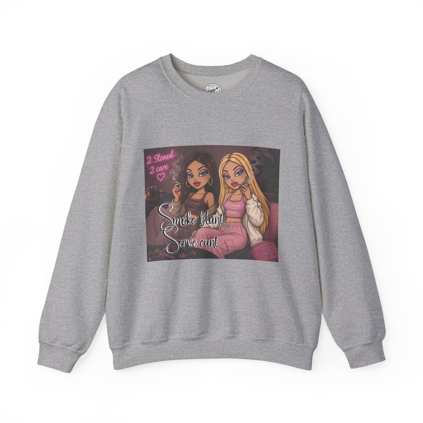 Smoke blunt serve cunt Unisex Heavy Blend™ Crewneck Sweatshirt