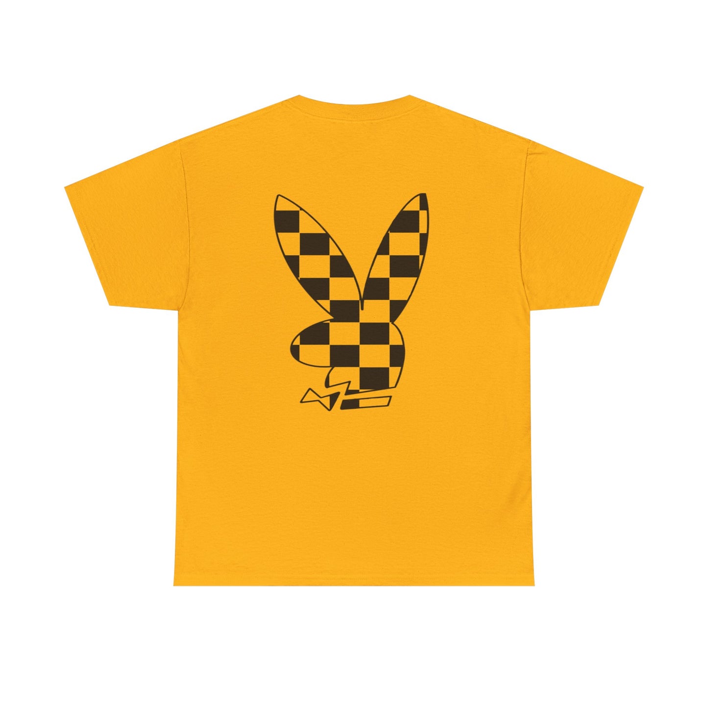 Checkerboard Bunny Tee — Retro Skate-Inspired Graphic T-Shirt