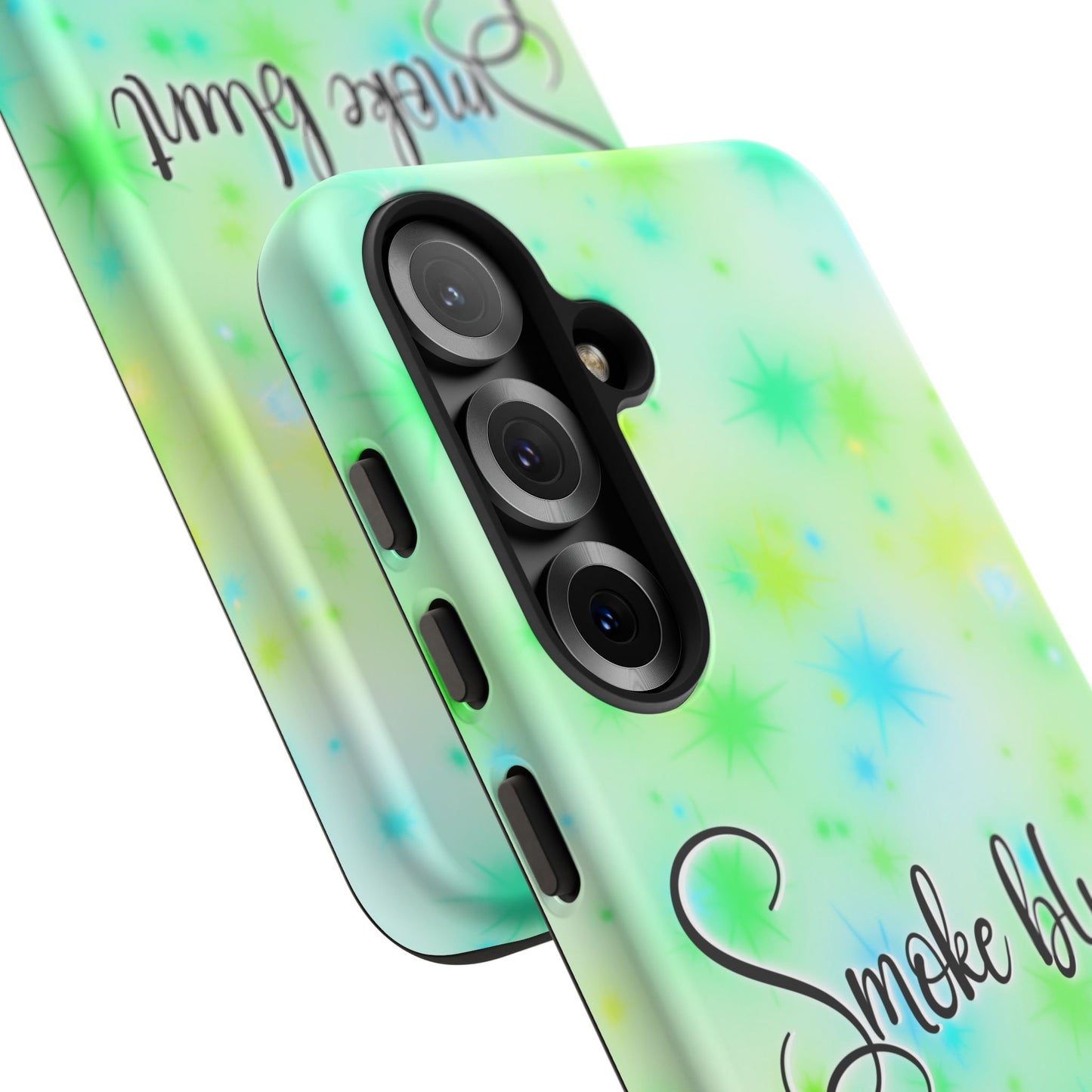 Phone Case — "Smoke blunt Serve cunt" Green Starburst Protective Case