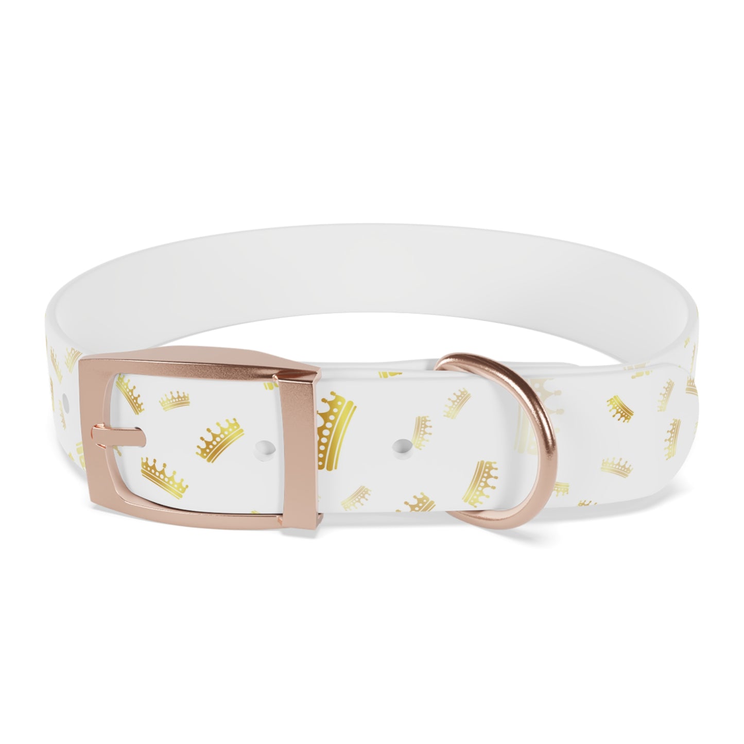 Gold Crown Pattern Dog Collar — Royal Pet Collar for Small & Large Dogs