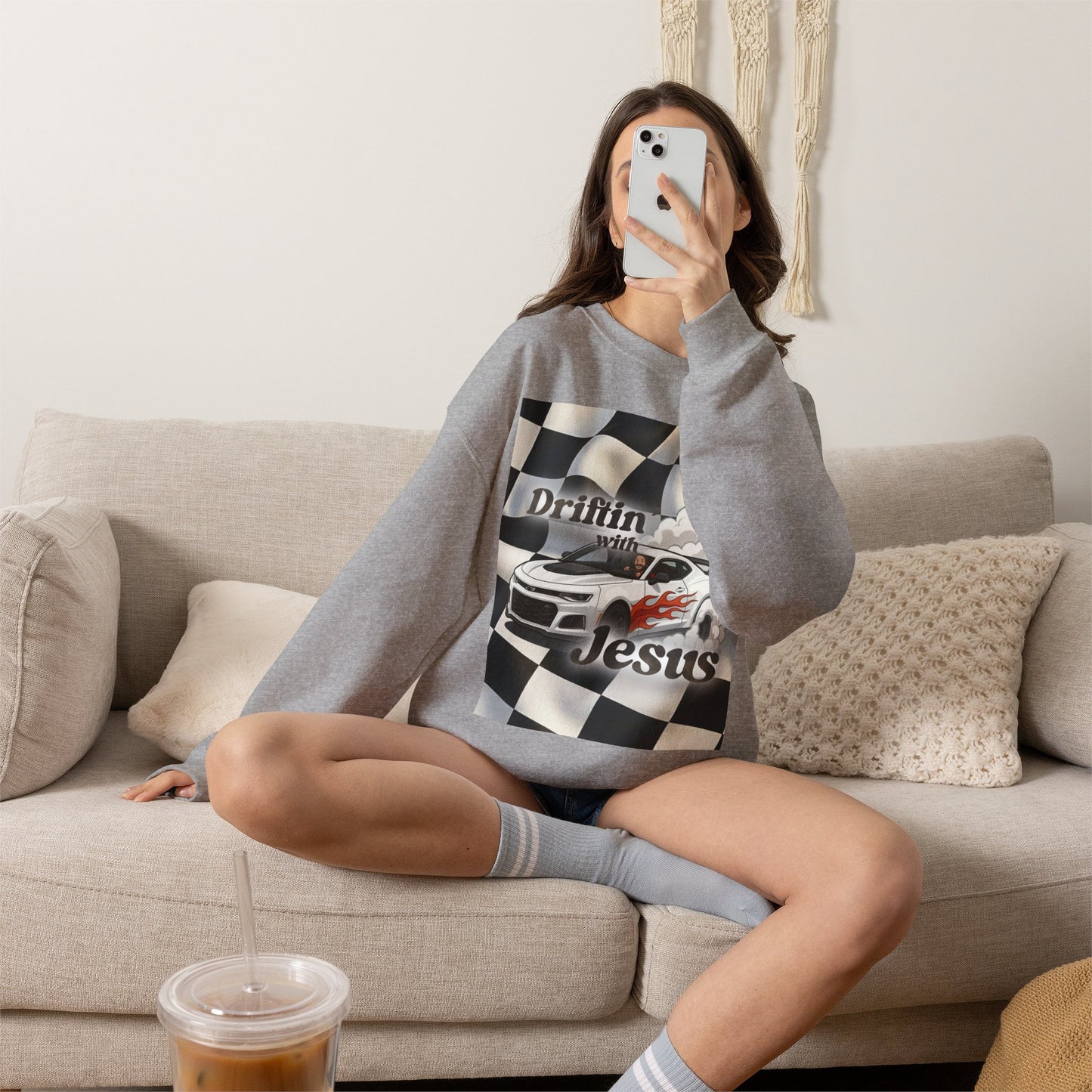 Drifting with Jesus Unisex Heavy Blend™ Crewneck Sweatshirt