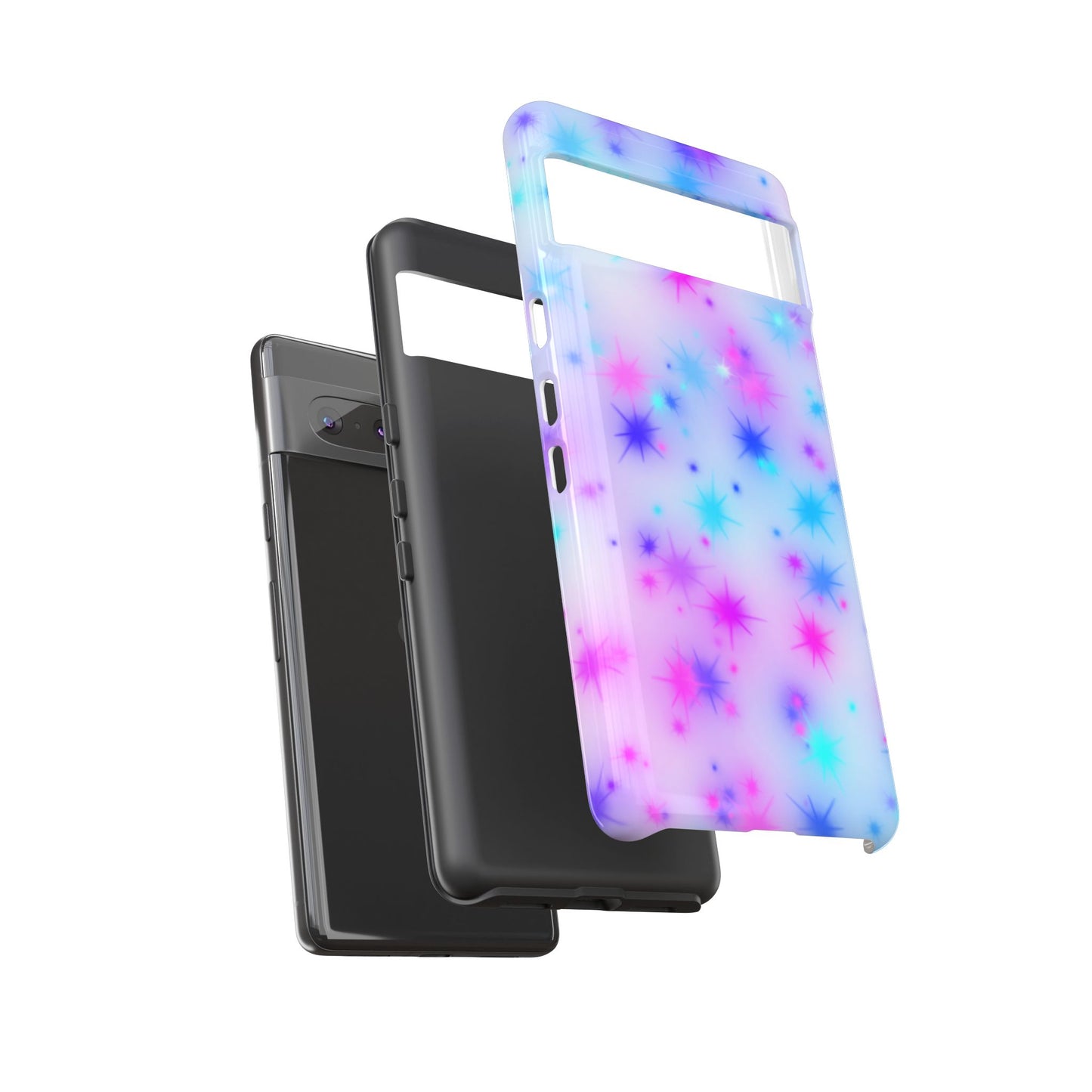 Galaxy Sparkle Tough Phone Case - Pastel Starburst Protective Cover