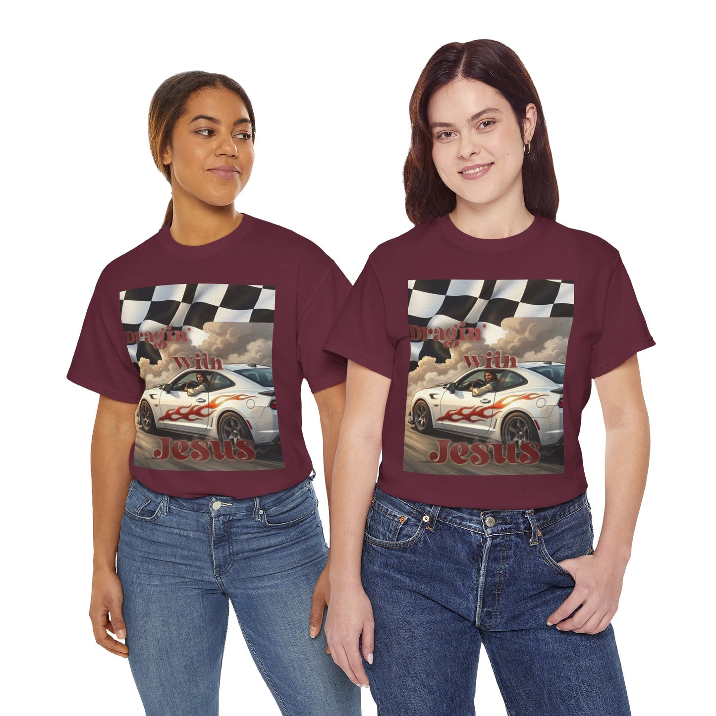 Racing With Jesus T-Shirt — Faith & Speed Graphic Tee
