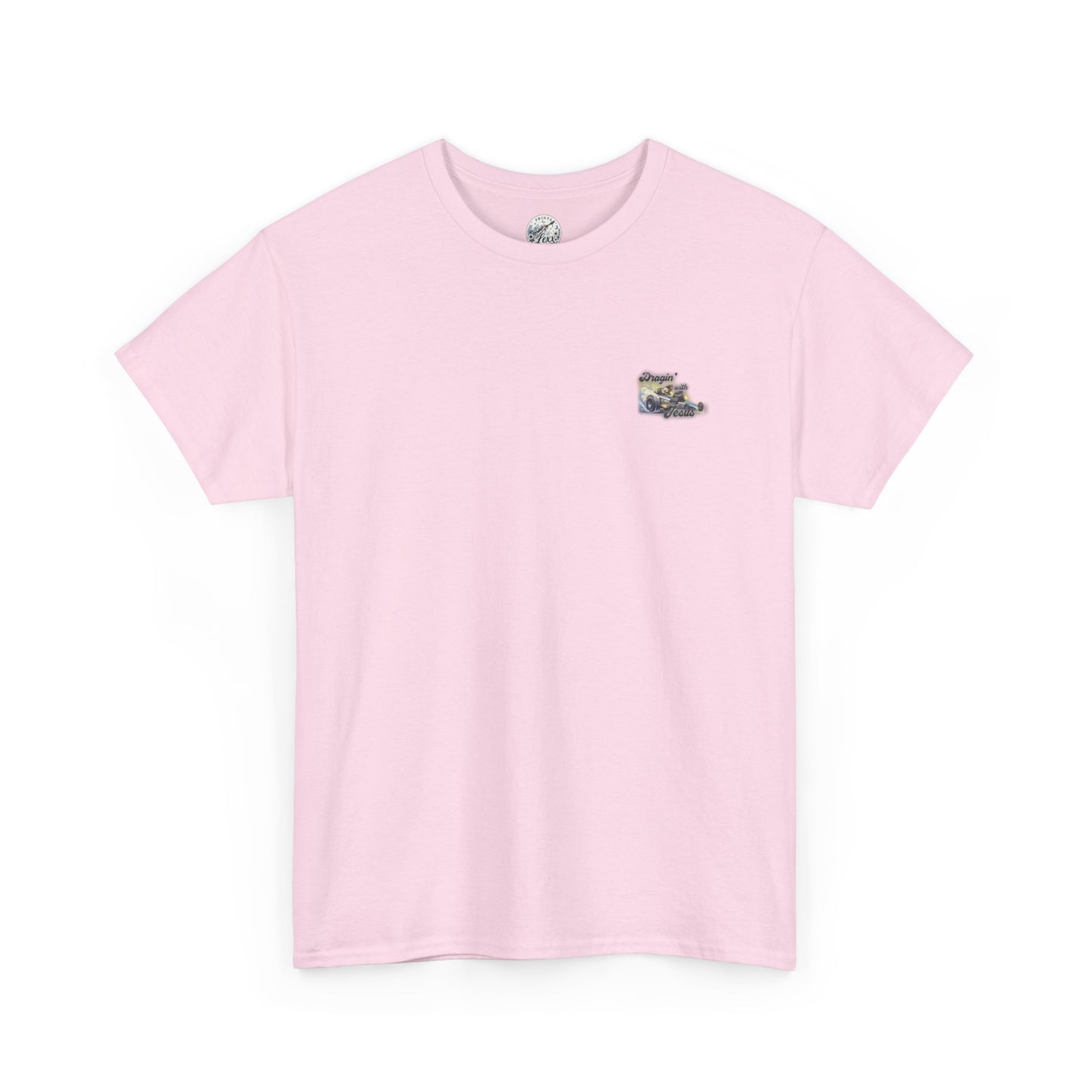 T-Shirt — "Dragin' With Jesus" Classic Car Faith Tee