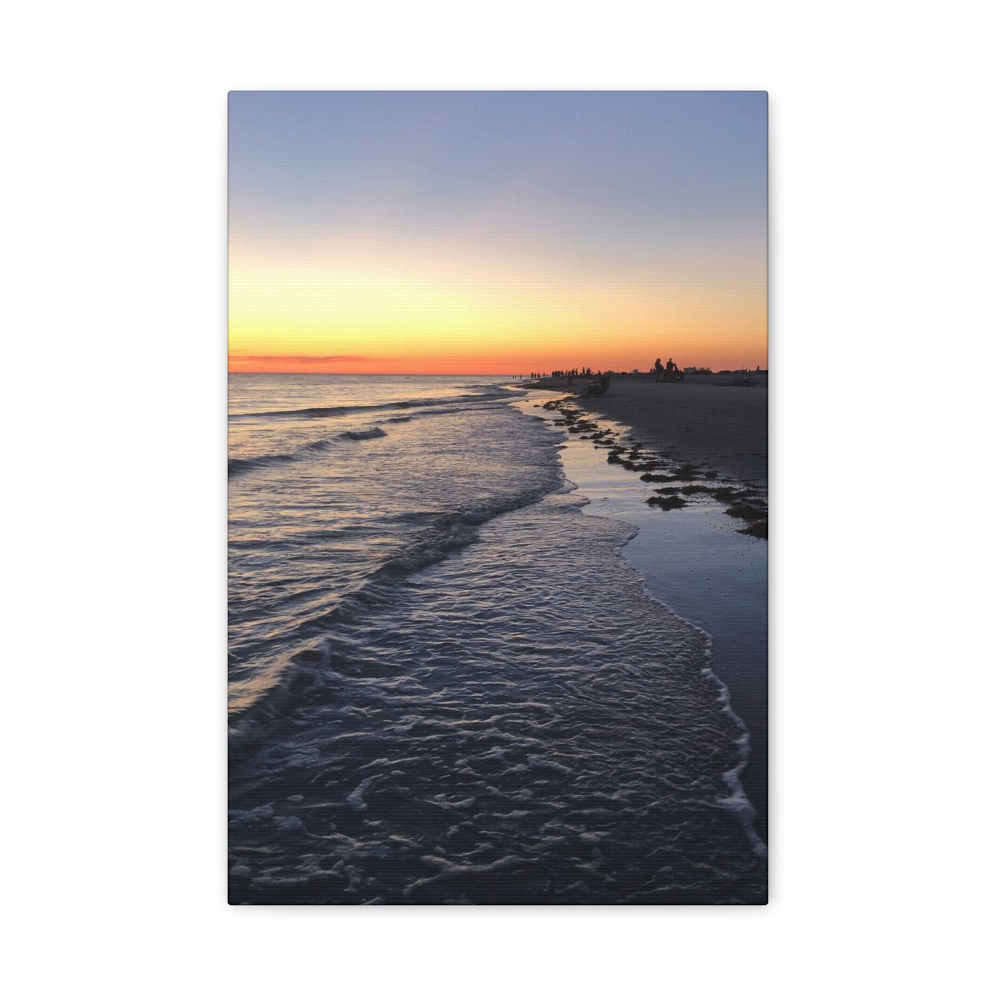 Sunset Beach Canvas Print — Coastal Wall Art for Living Room & Bedroom