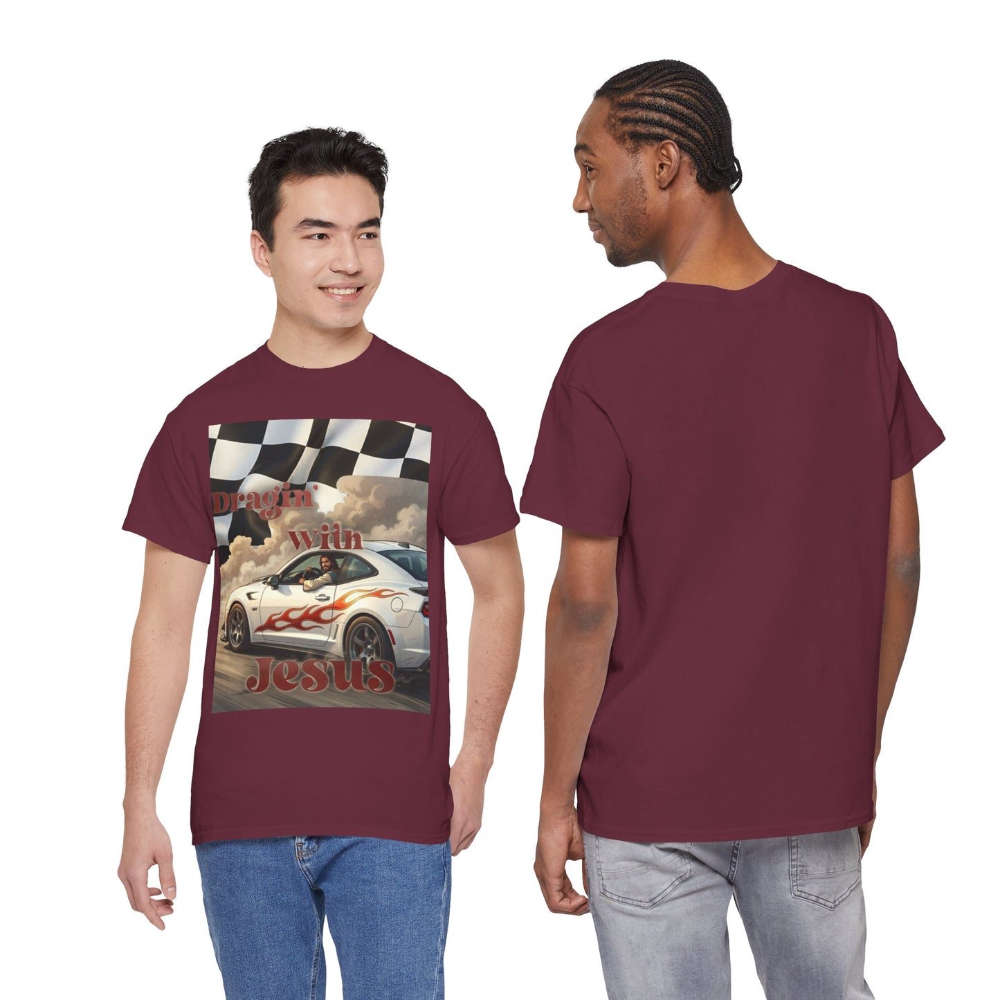 Racing With Jesus T-Shirt — Faith & Speed Graphic Tee