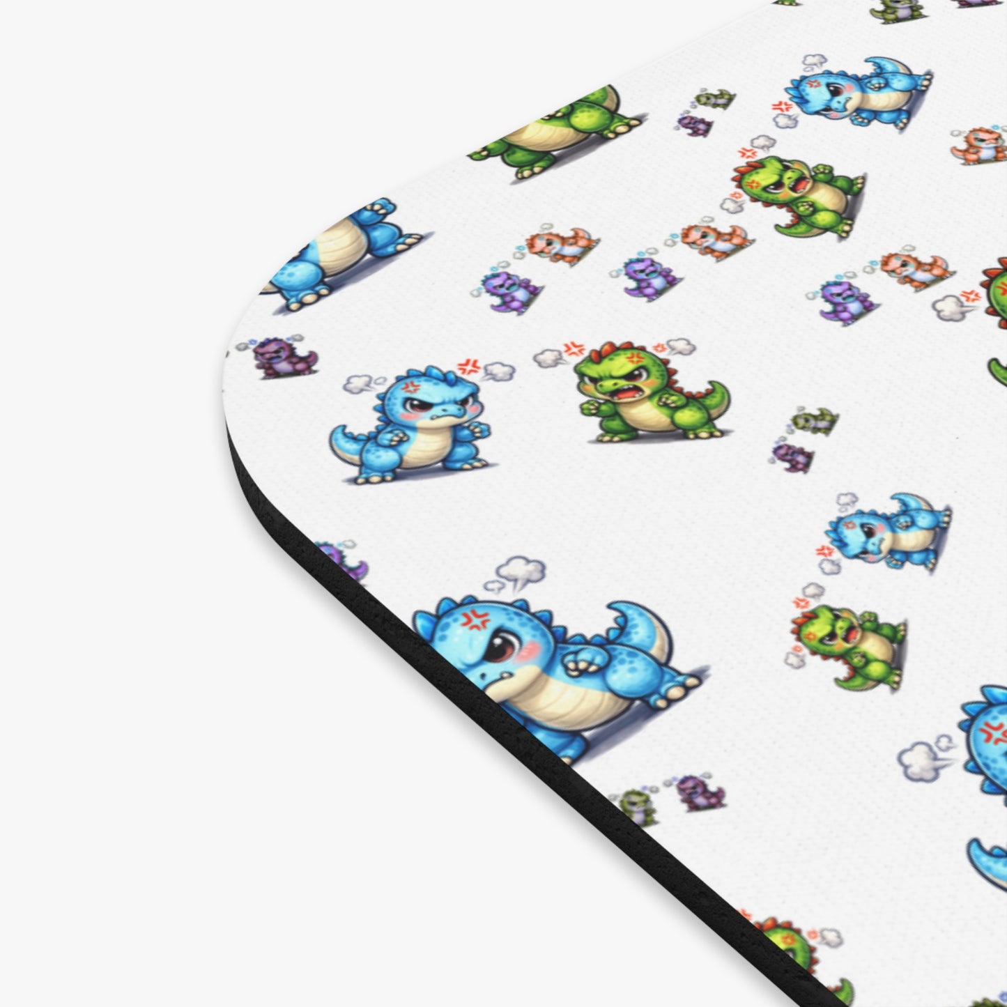 Cute Pixel Dino Pattern Mouse Pad – Retro Gaming Desk Mat