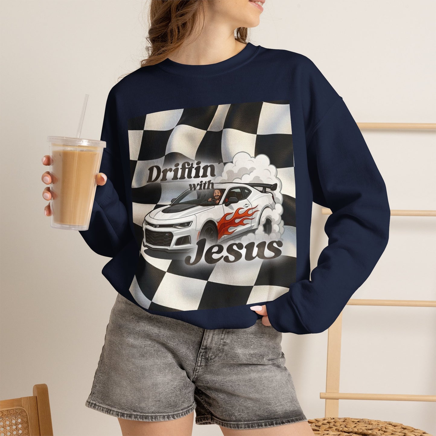 Drifting with Jesus Unisex Heavy Blend™ Crewneck Sweatshirt