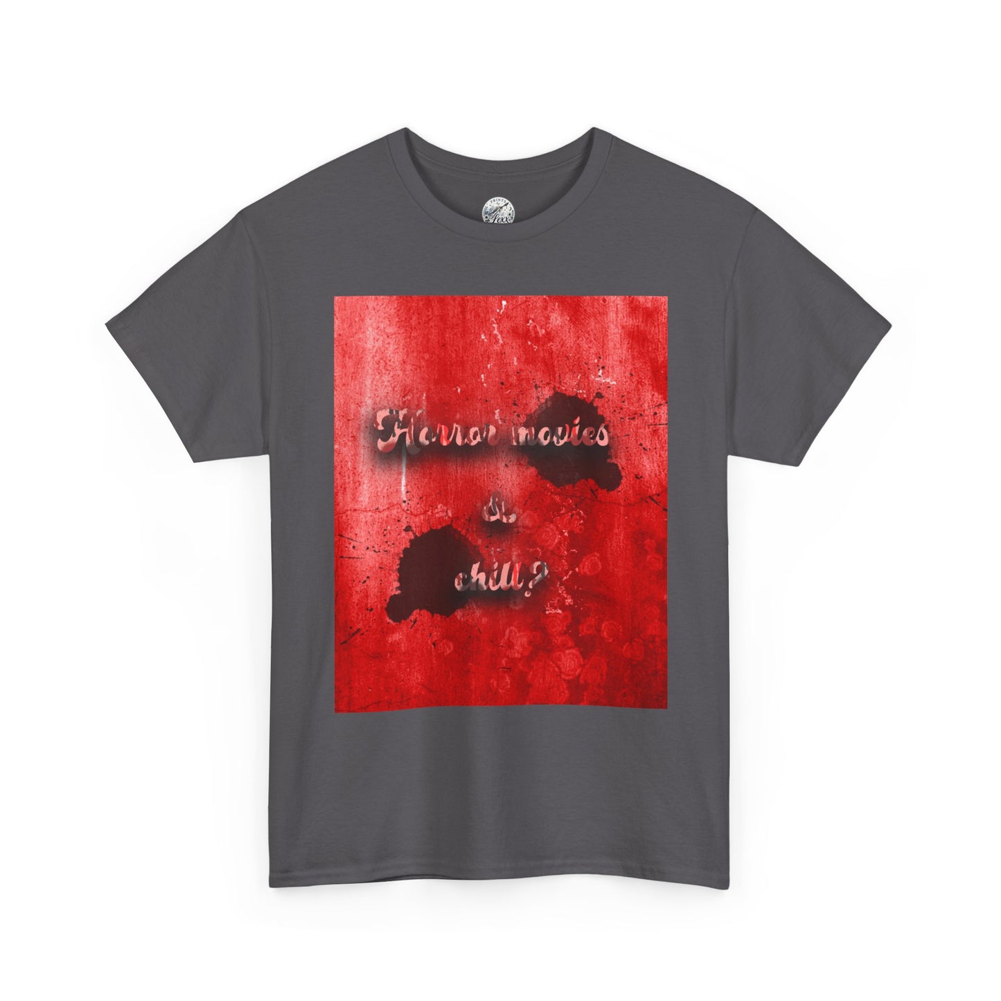 Graphic Tee – 'Horror movies & chill’ Ink Splash Design
