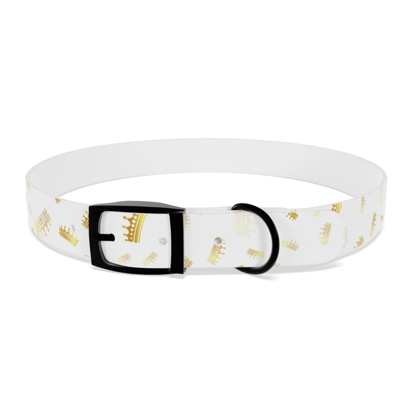 Gold Crown Pattern Dog Collar — Royal Pet Collar for Small & Large Dogs
