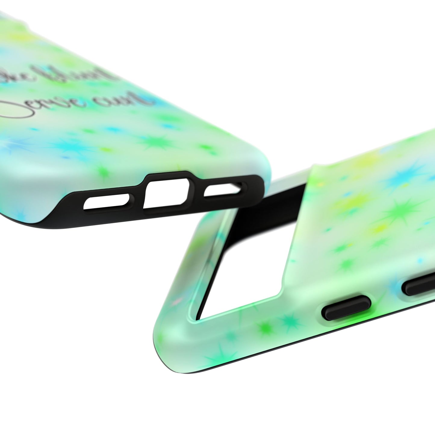 Phone Case — "Smoke blunt Serve cunt" Green Starburst Protective Case