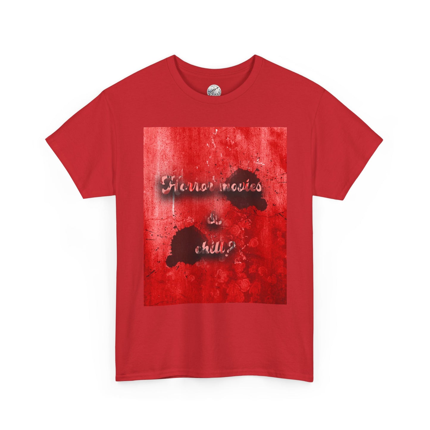 Graphic Tee – 'Horror movies & chill’ Ink Splash Design
