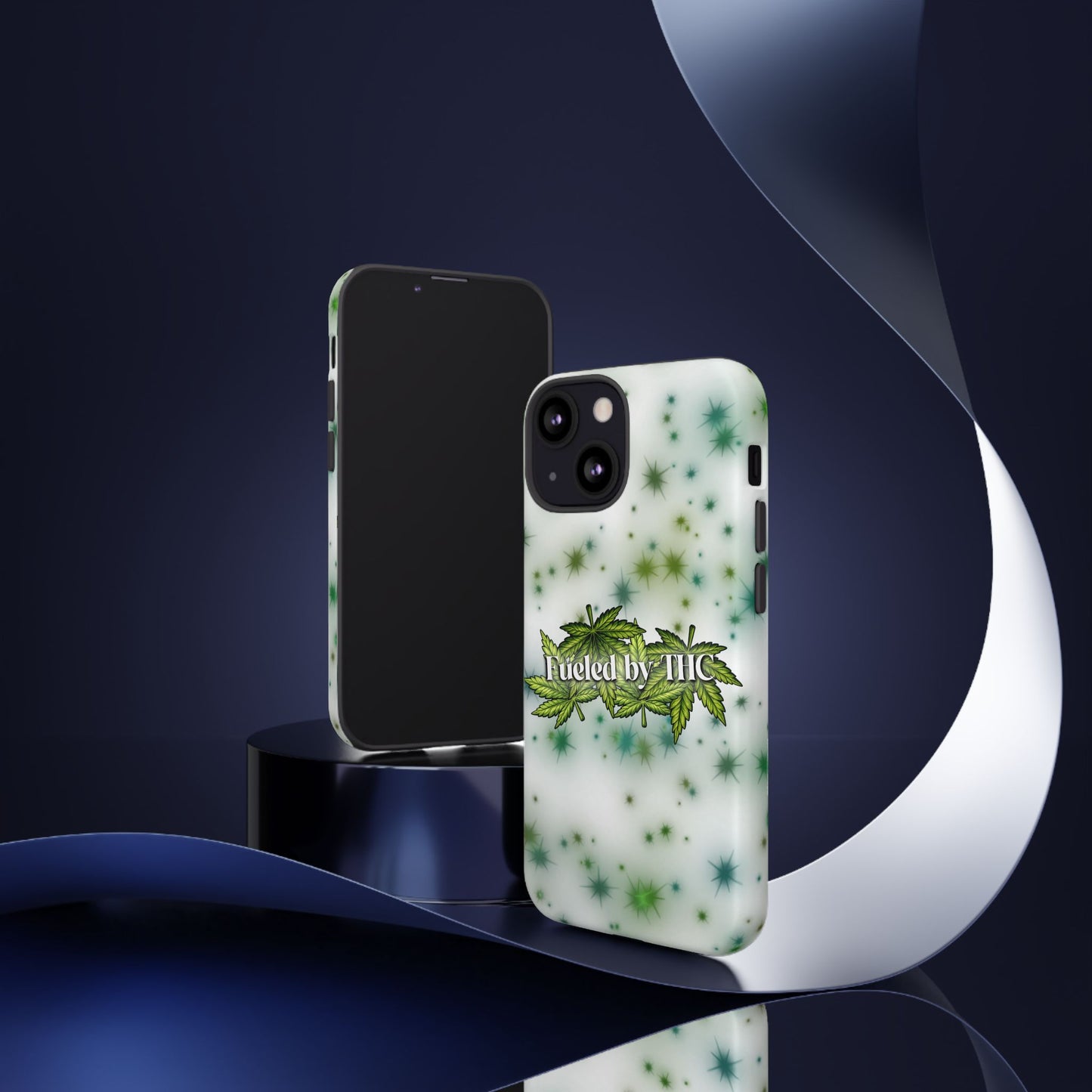 Phone Case — “Fueled by THC” Green Leaf Design