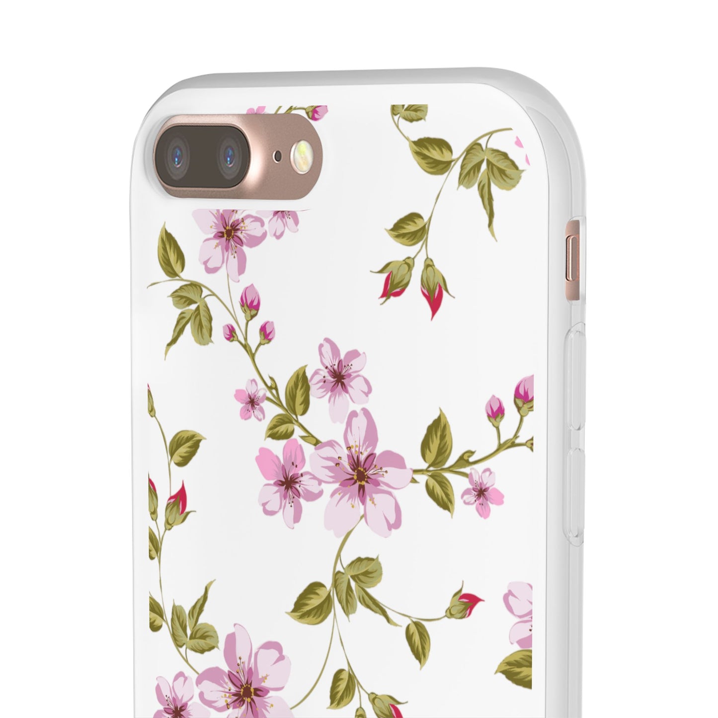 Floral Pink Blossom Flexi Case — Slim Protective Phone Case with Watercolor Cherry Blossom Design