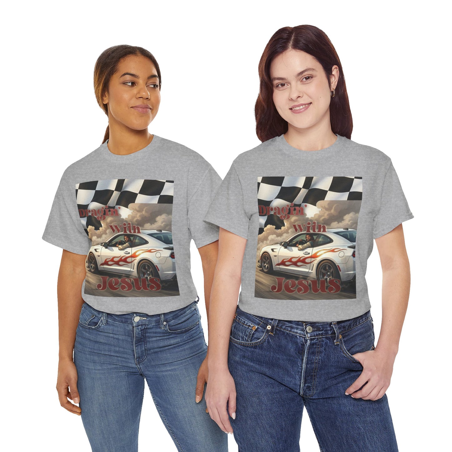 Racing With Jesus T-Shirt — Faith & Speed Graphic Tee