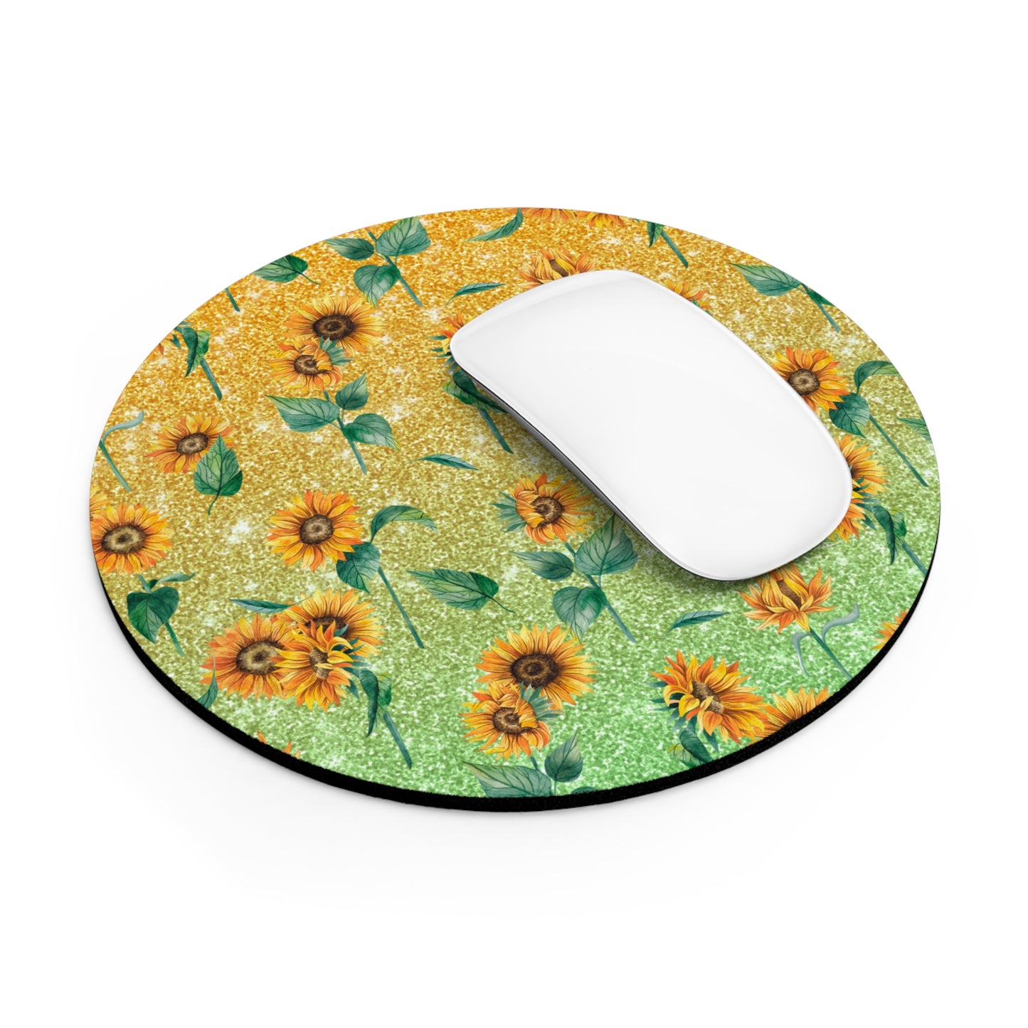Sunflower Pattern Mouse Pad — Bright Floral Desk Mousepad