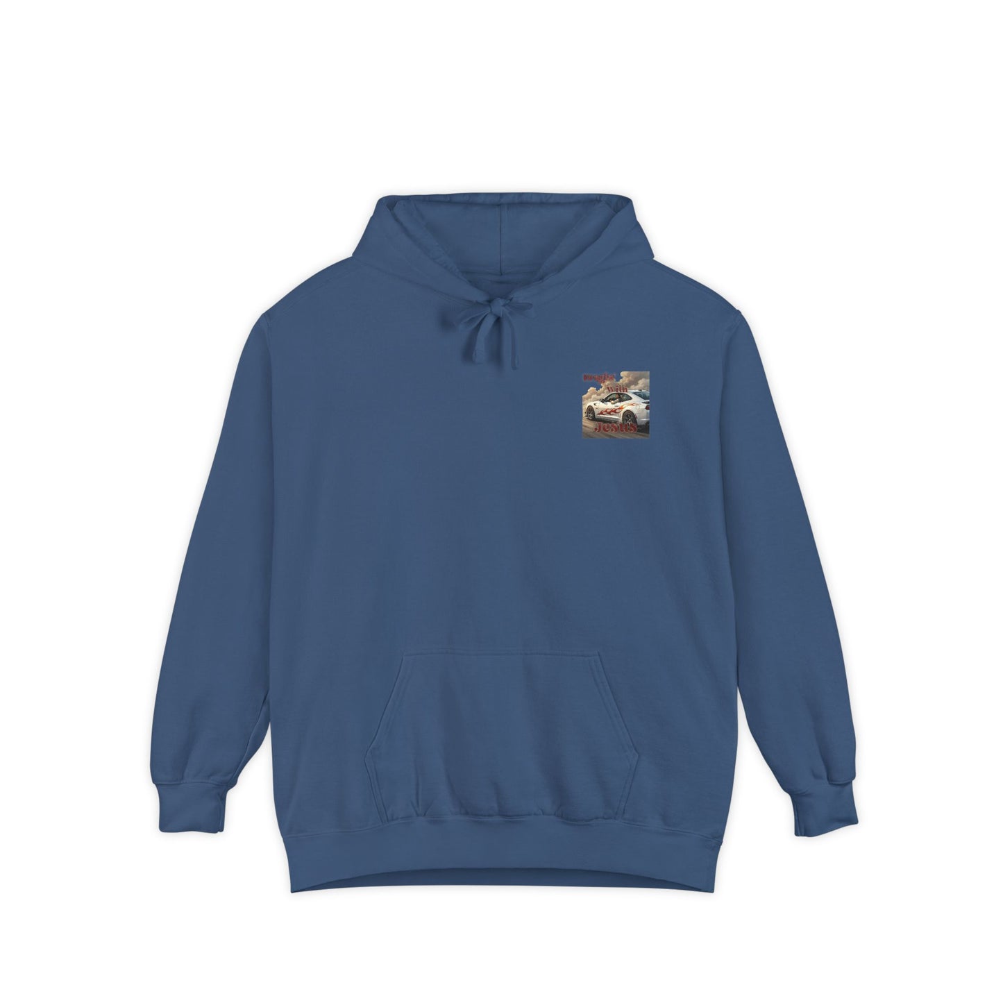 Dragin with Jesus Hoodie — Small Chest Print