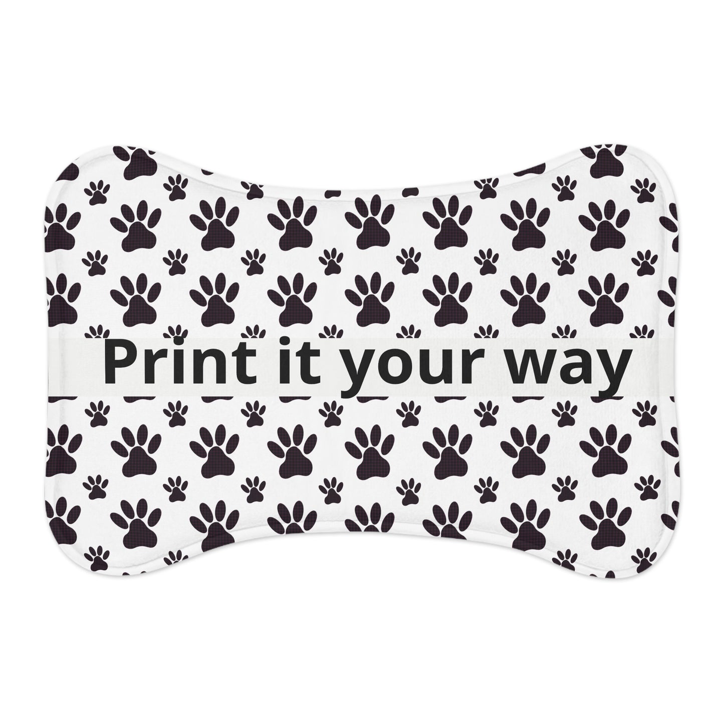 Paw Print Pet Feeding Mat — Customizable Non-Slip Placemat for Dogs & Cats