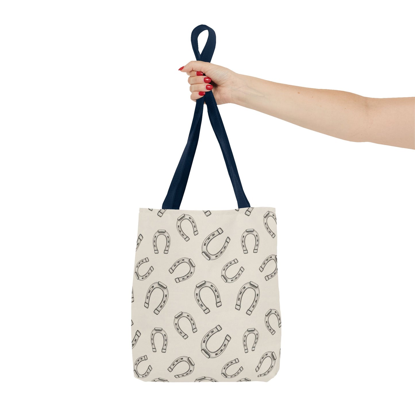 Horseshoe Pattern Tote Bag – Lucky Neutral Printed Canvas Tote