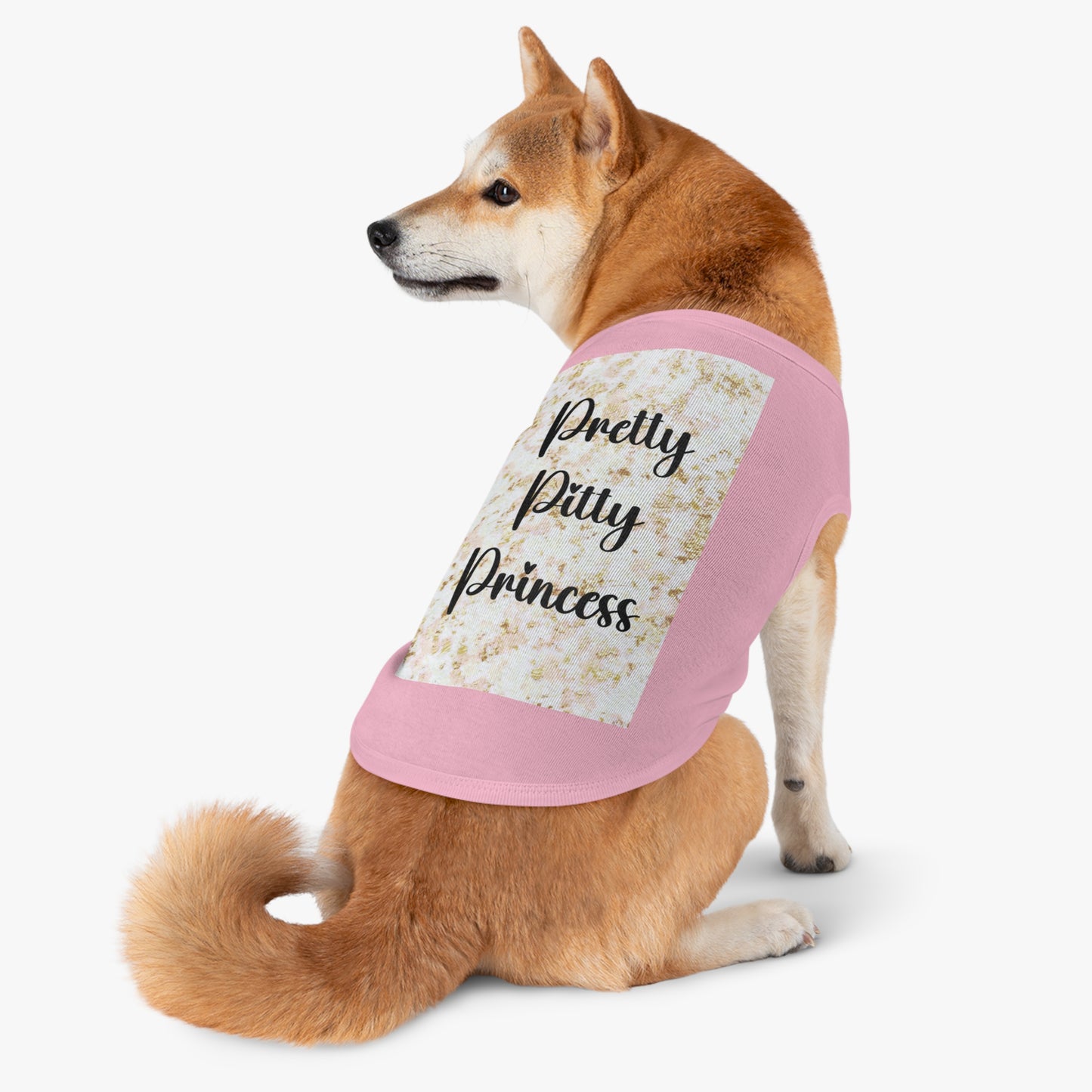 Pet Tank Top — "Pretty Pitty Princess" Cute Sparkle Dog Tank for Small Pits & Pitbull Lovers
