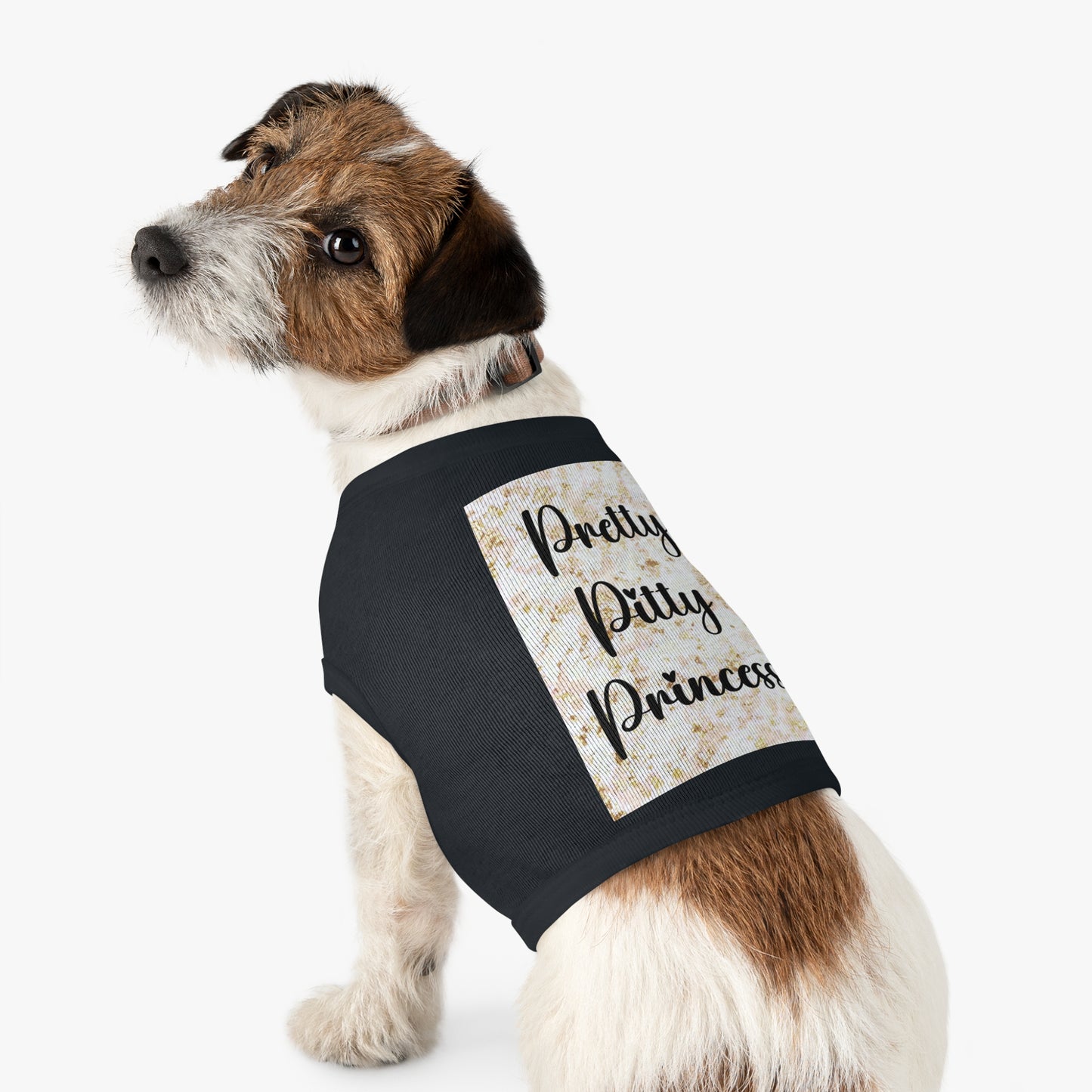 Pet Tank Top — "Pretty Pitty Princess" Cute Sparkle Dog Tank for Small Pits & Pitbull Lovers
