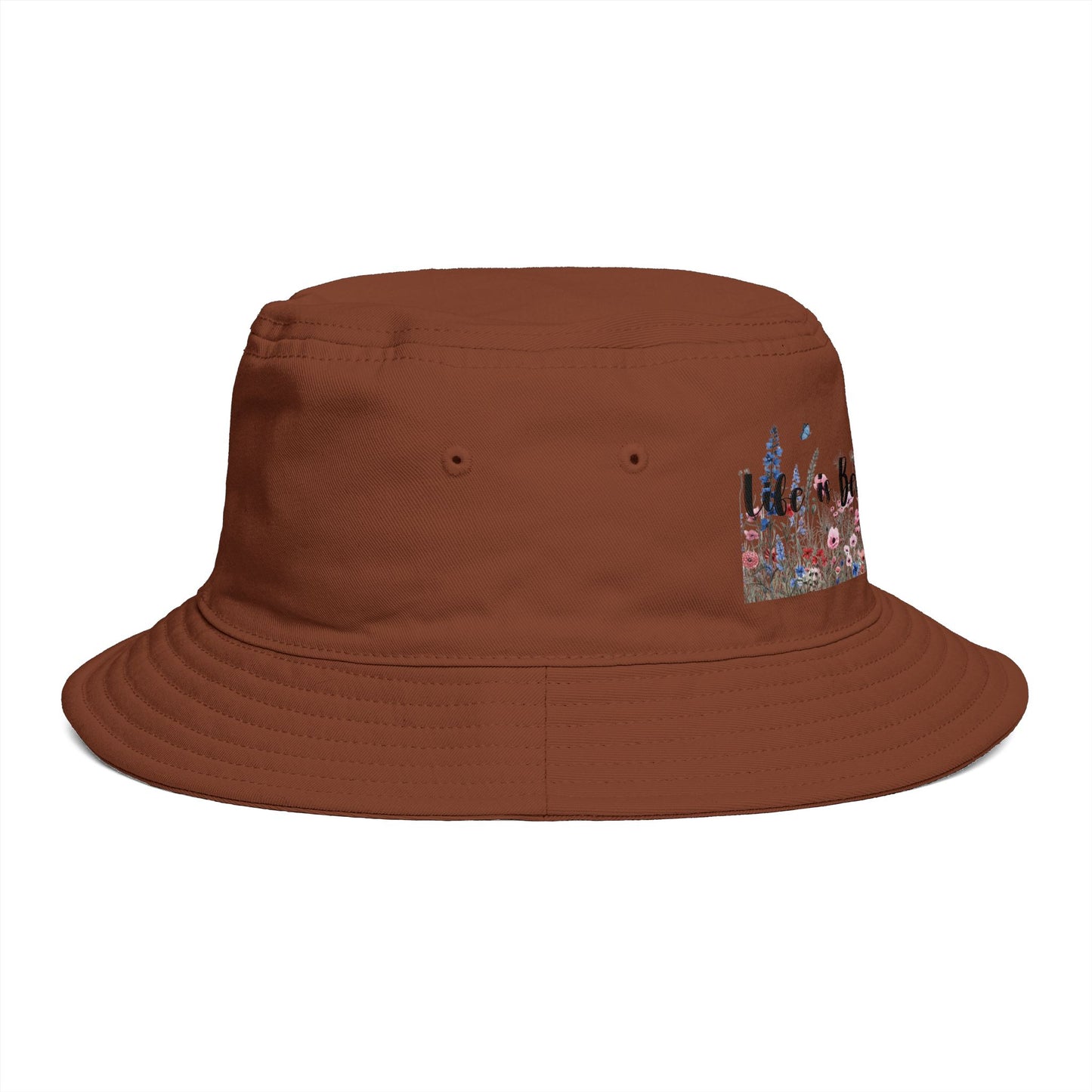 Bucket Hat — "Life's Better in Bloom" Floral Sun Hat