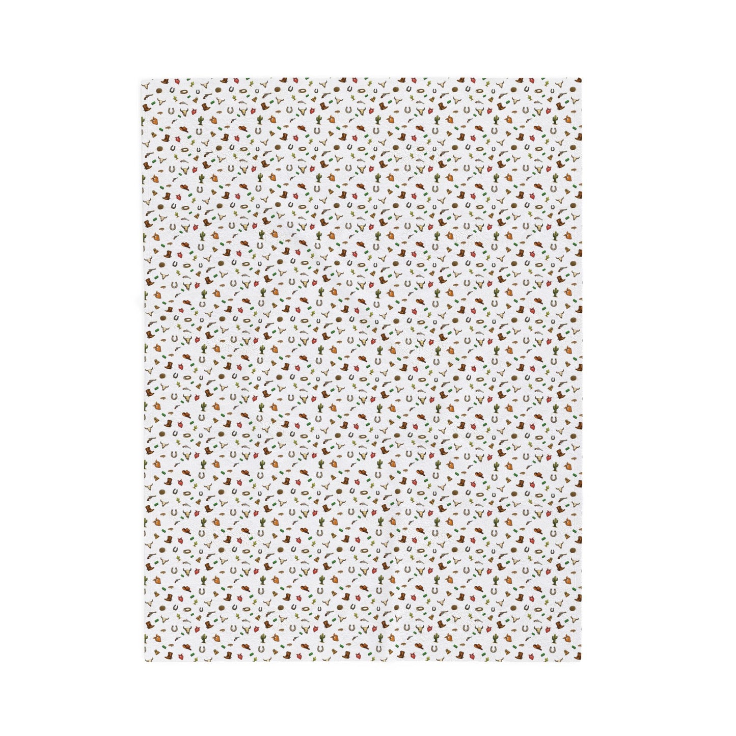 Western Velveteen Plush Blanket — western Pattern Cozy Throw
