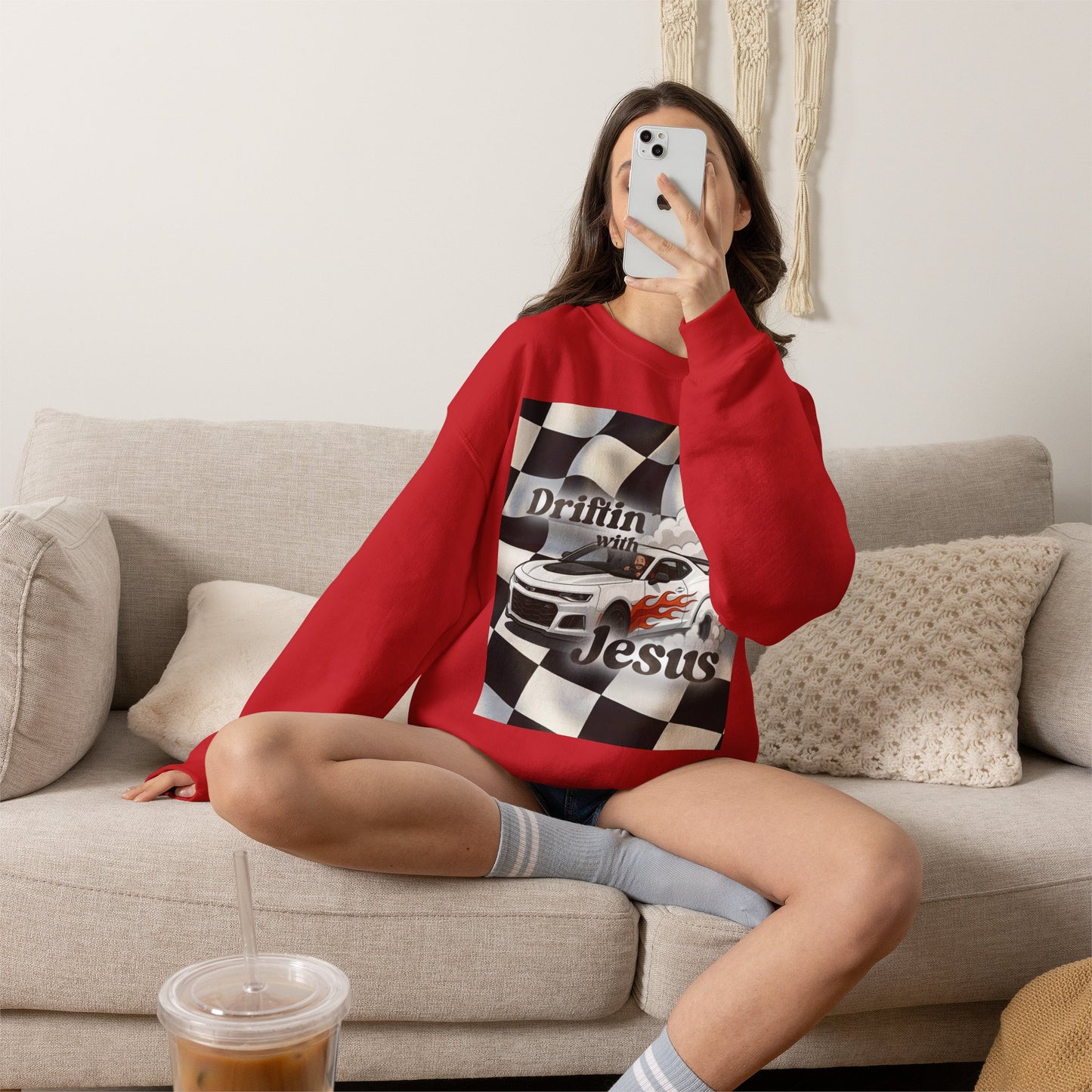 Drifting with Jesus Unisex Heavy Blend™ Crewneck Sweatshirt