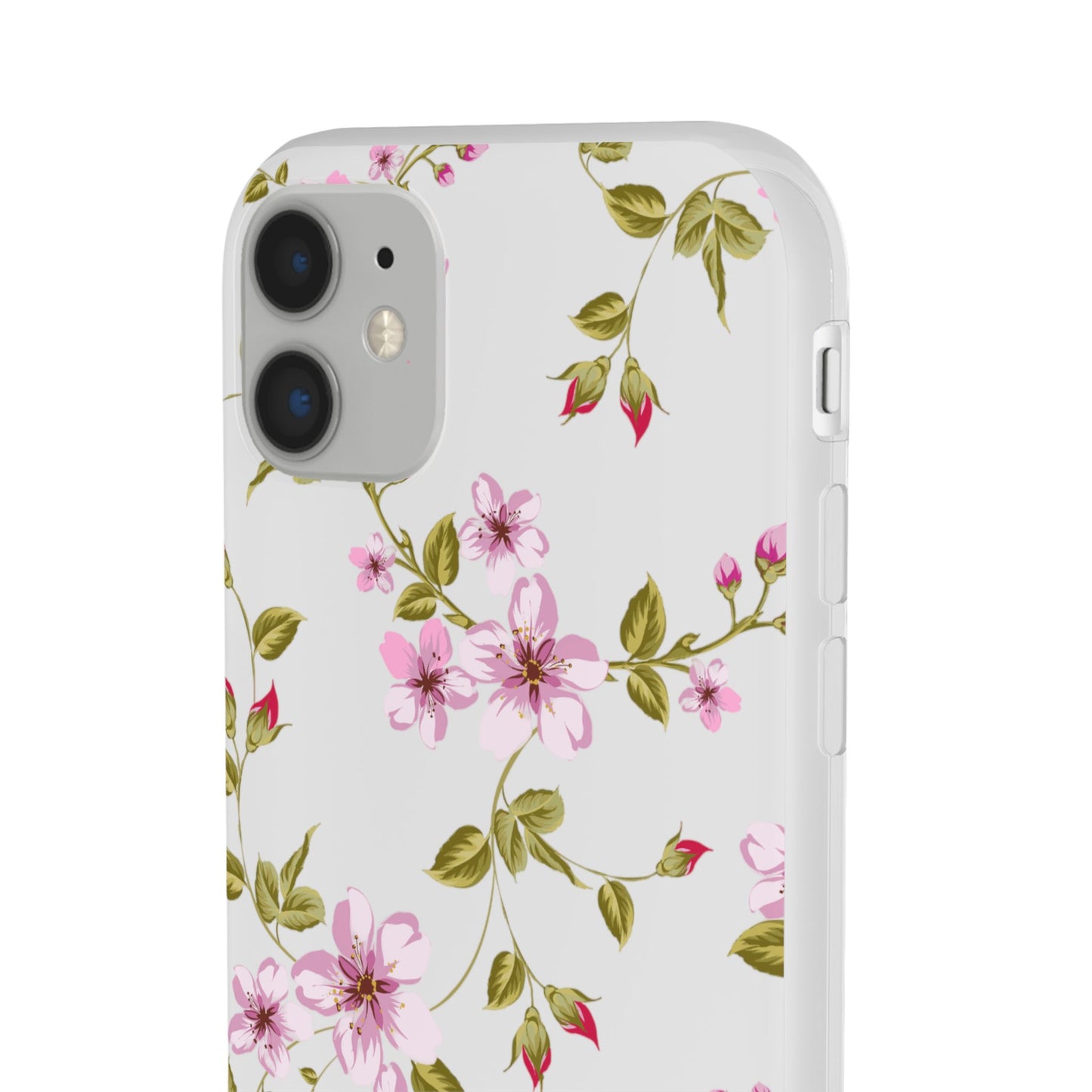 Floral Pink Blossom Flexi Case — Slim Protective Phone Case with Watercolor Cherry Blossom Design